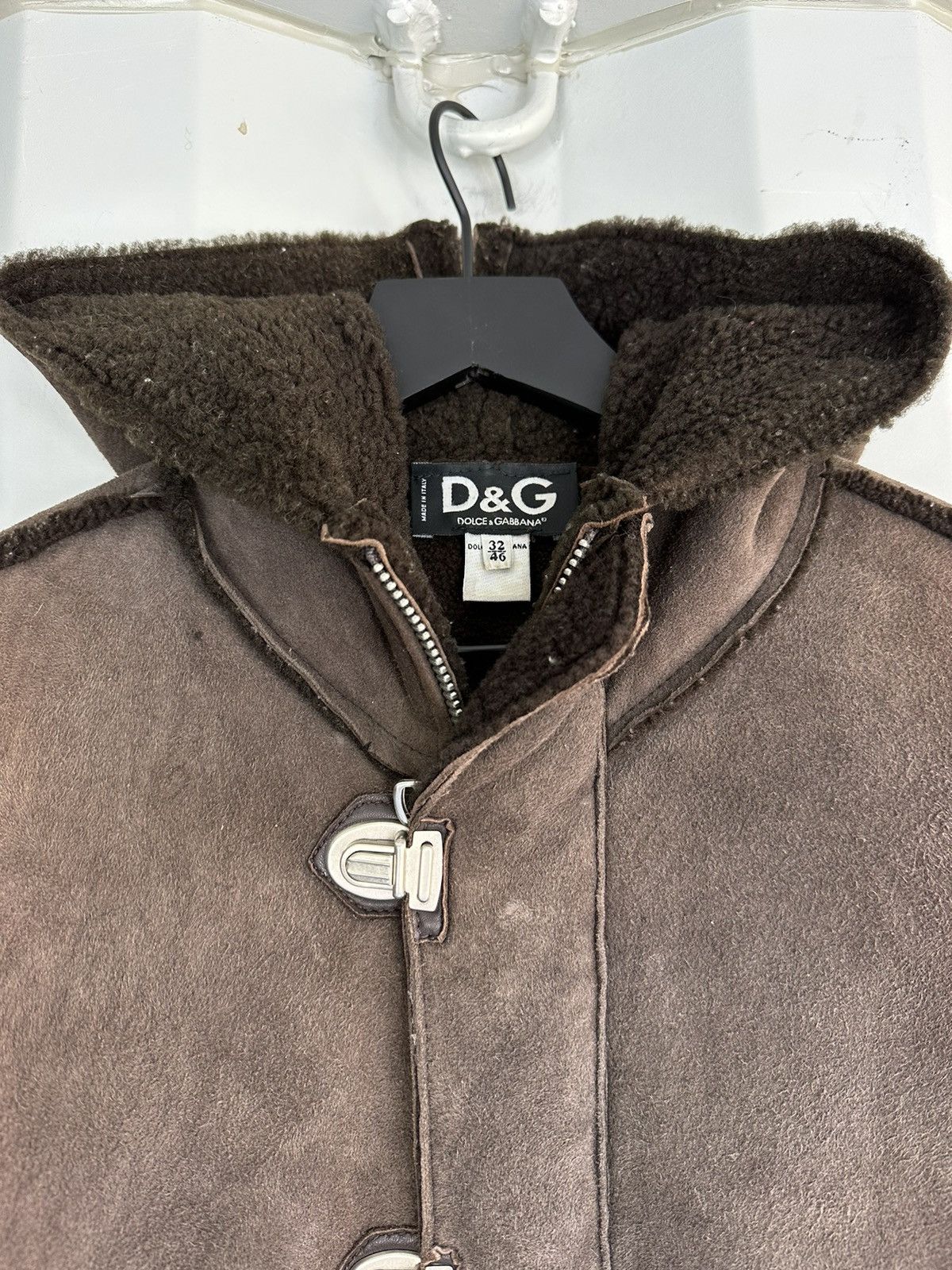 Dolce & Gabbana Fleece Shearling Buckle Flight Bomber Jacket Size US S / EU 44-46 / 1 - 3 Thumbnail