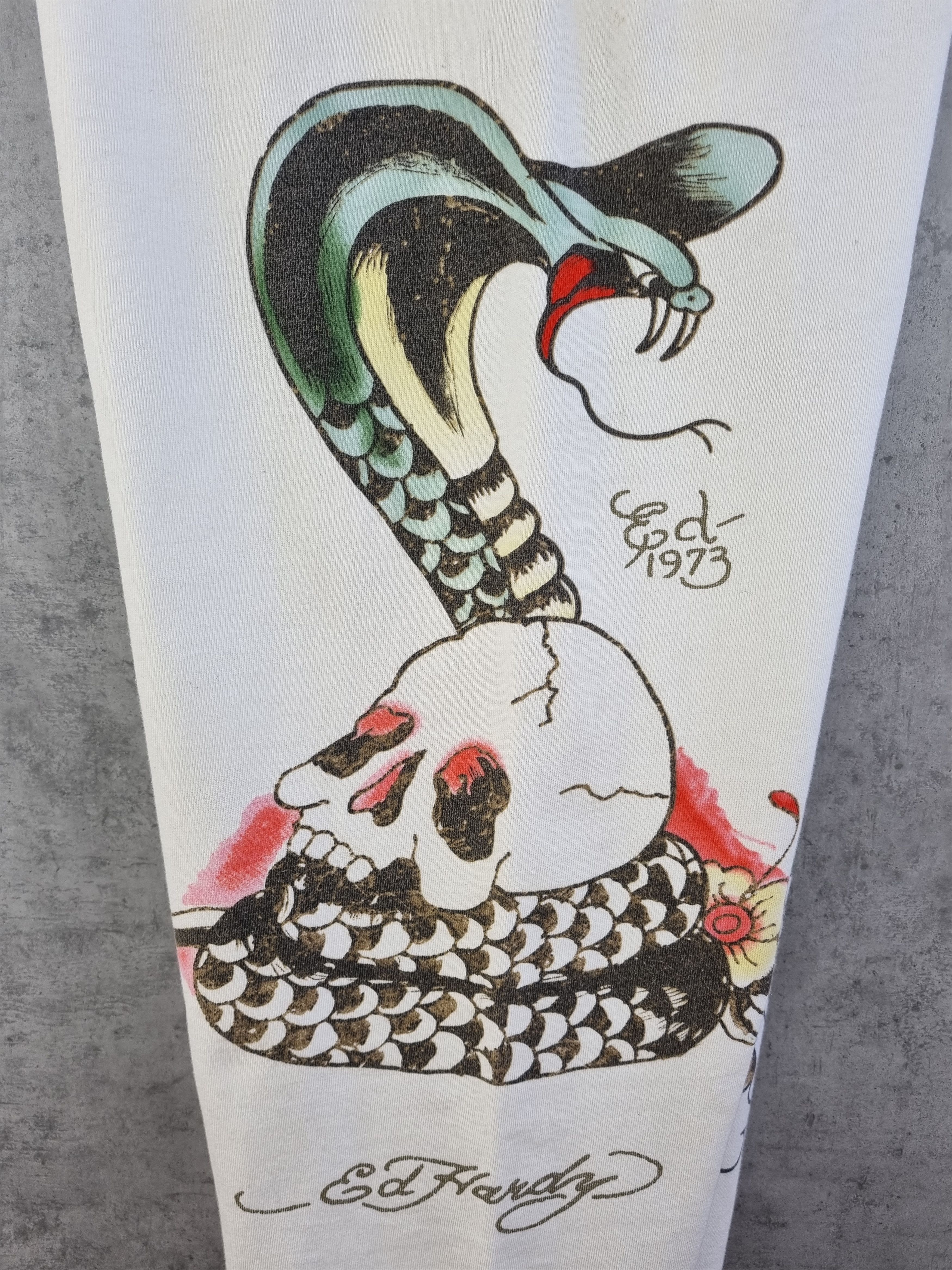 Christian Audigier Unique Ed Hardy Cobra Eagle Big Print Vintage Cotton Pant Size US 33 - 11 Thumbnail