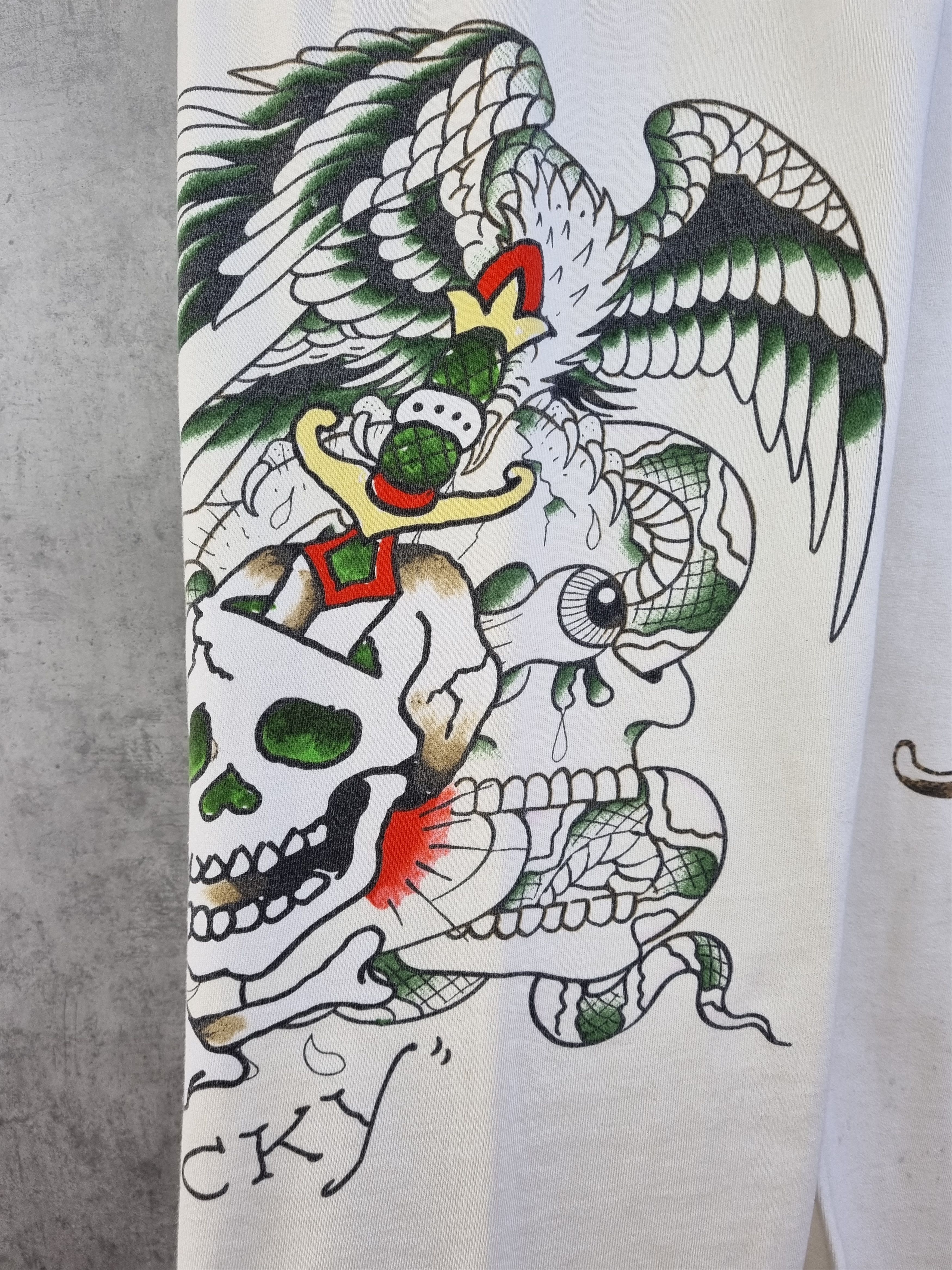 Christian Audigier Unique Ed Hardy Cobra Eagle Big Print Vintage Cotton Pant Size US 33 - 9 Thumbnail