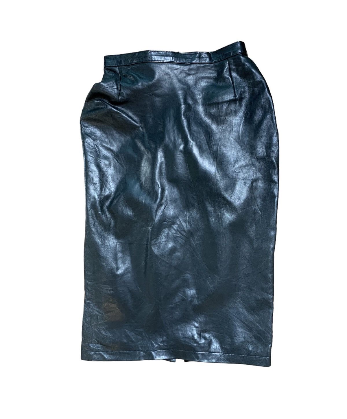 agnes b. Vintage Agnes B Leather Skirt Size 38 Size 24" / US 00 / IT 34 - 3 Thumbnail