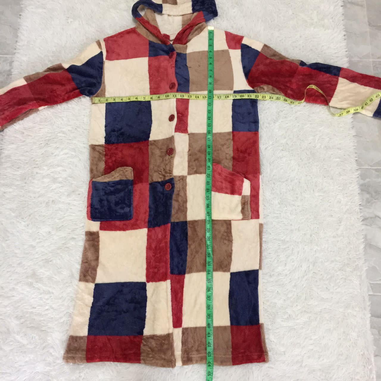 Japanese Brand Mofua Block Color Patch Like Long Woman Jacket Hoodie Size US M / EU 48-50 / 2 - 4 Thumbnail