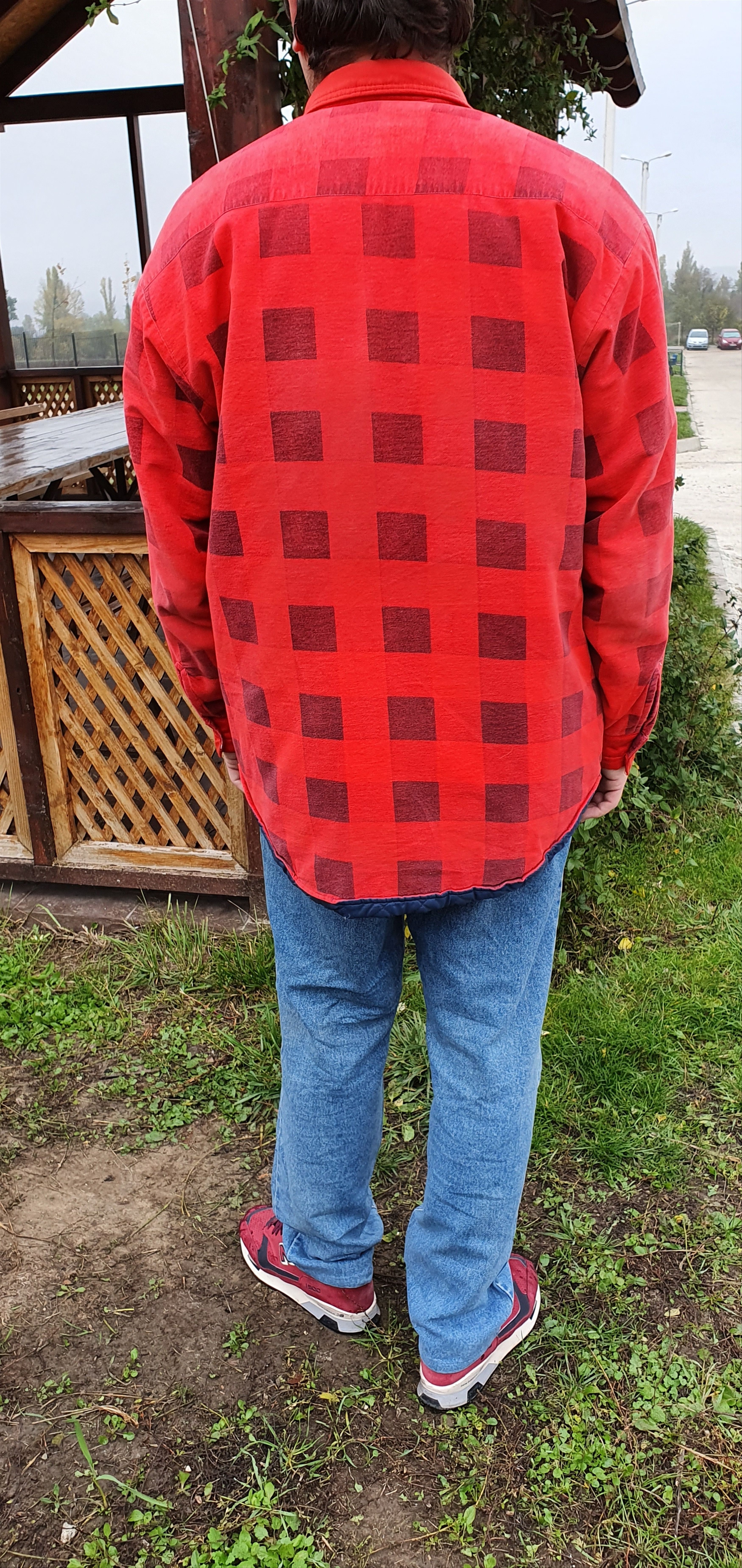 Le Laboureur × Vintage 80s Rare Quilted Plaid Worked Over Shirt Grunge Thrashed Size US L / EU 52-54 / 3 - 5 Thumbnail