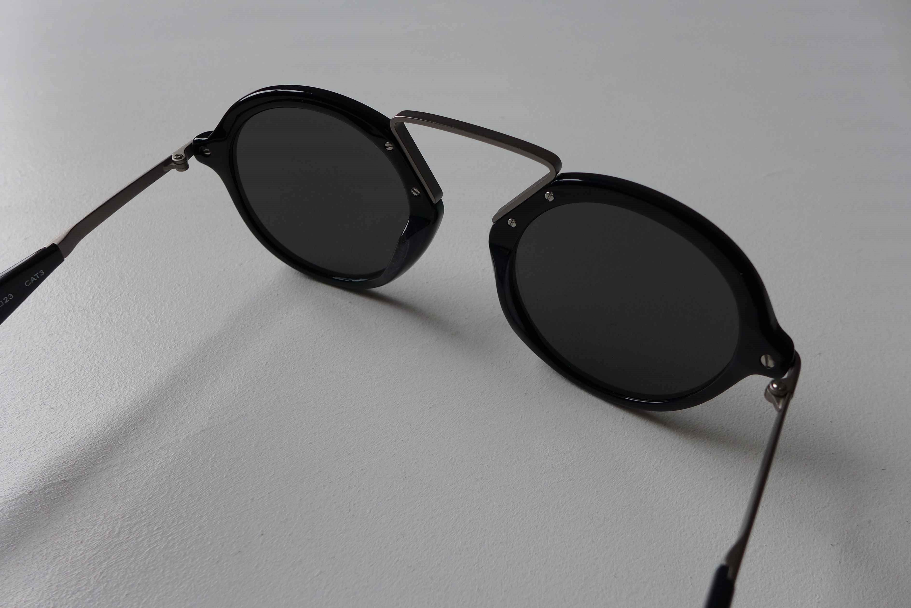 Yohji Yamamoto Yohji Yamamoto YY5009 Sunglasses - Black Size ONE SIZE - 7 Thumbnail