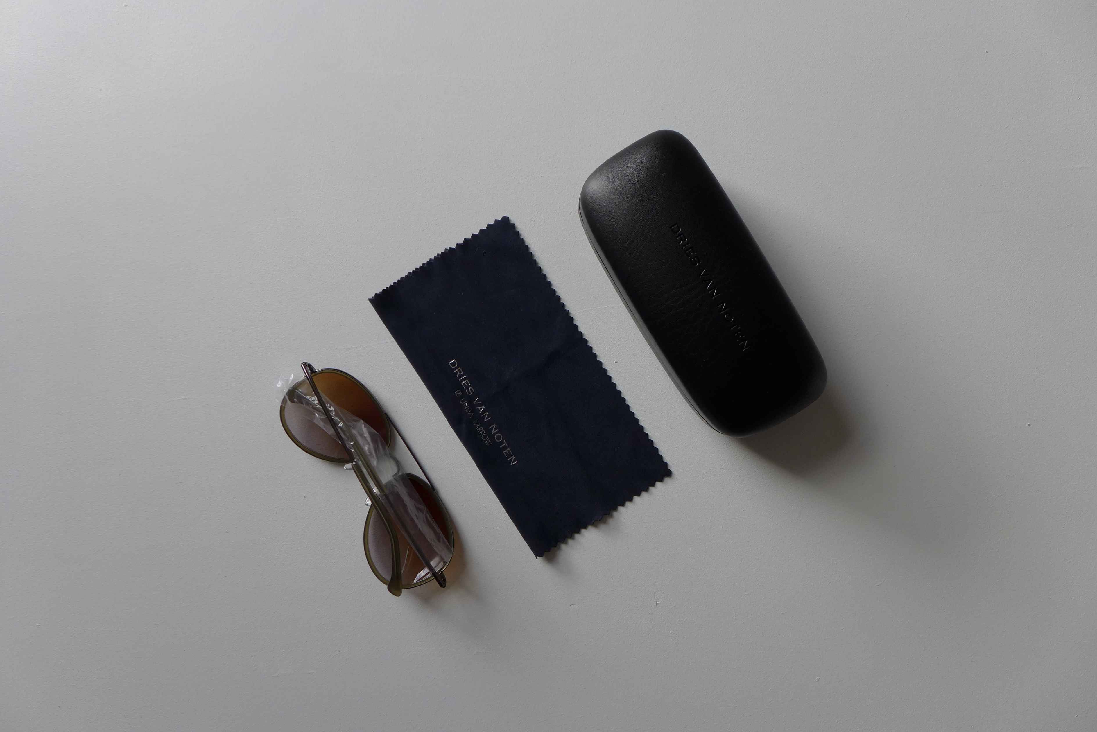 Dries Van Noten Dries Van Noten Aviator Sunglasses - Khaki & Silver Size ONE SIZE - 3 Thumbnail