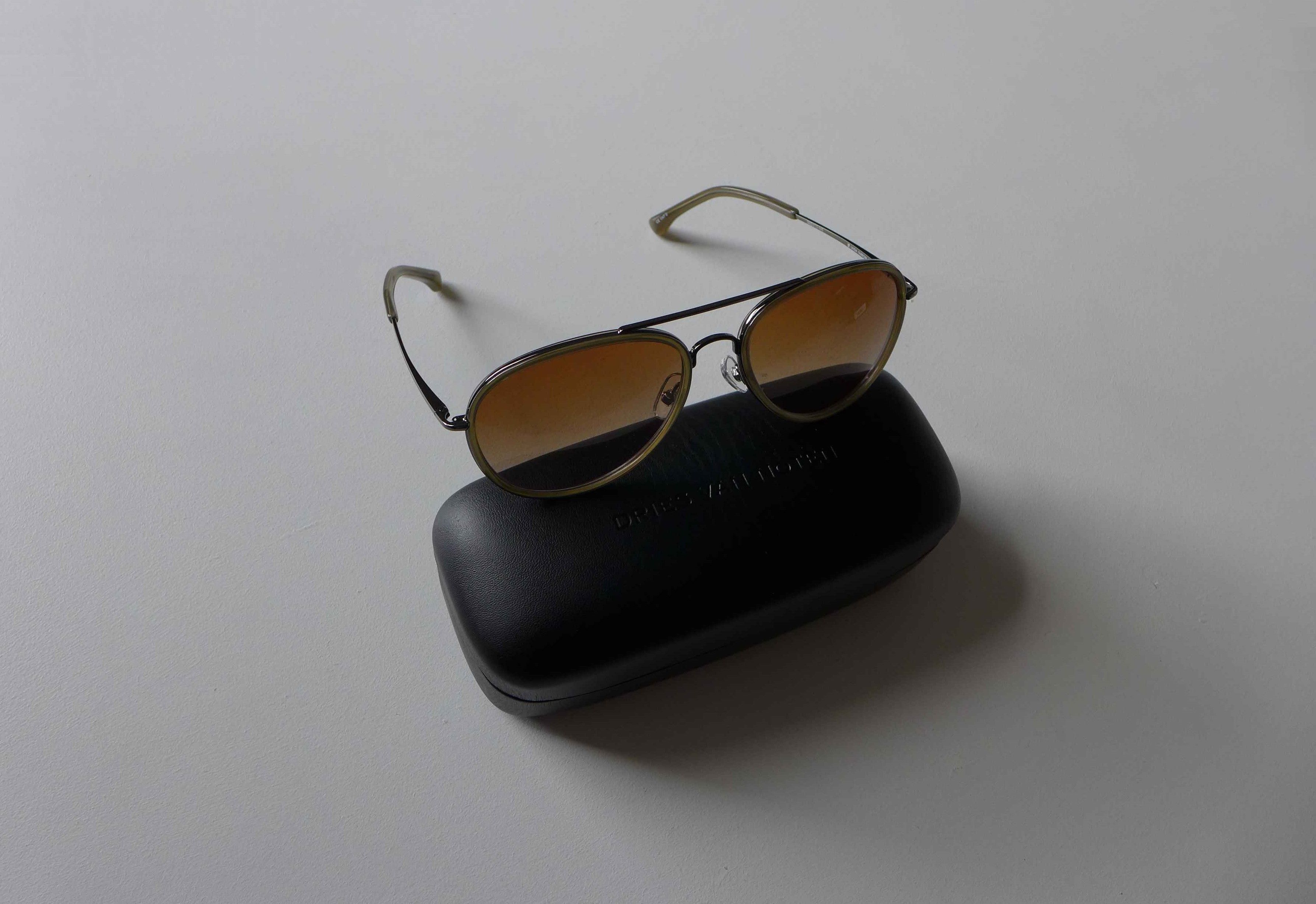 Dries Van Noten Dries Van Noten Aviator Sunglasses - Khaki & Silver Size ONE SIZE - 1 Thumbnail