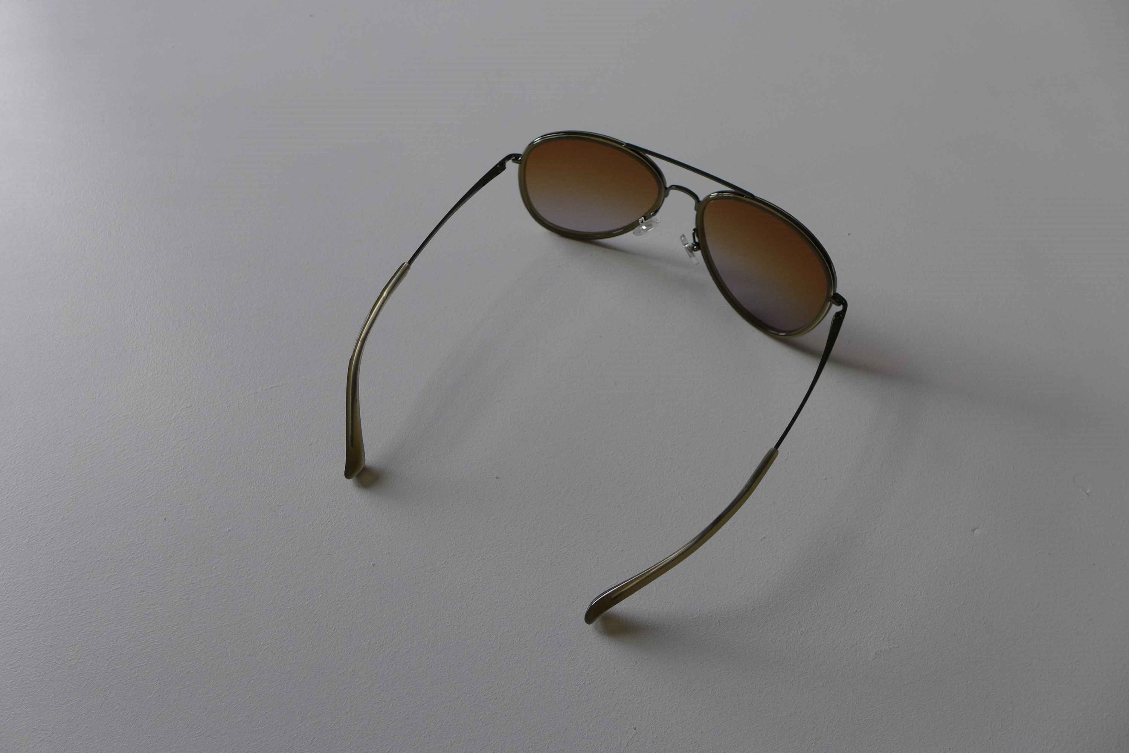 Dries Van Noten Dries Van Noten Aviator Sunglasses - Khaki & Silver Size ONE SIZE - 5 Thumbnail