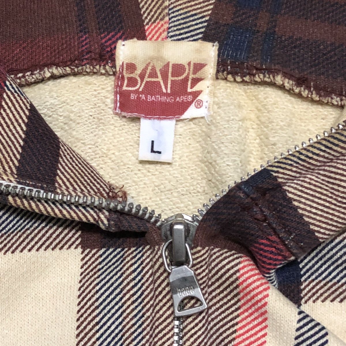 Bape Bape Burberry Check Full Zip Hoodie Size US L / EU 52-54 / 3 - 7 Thumbnail
