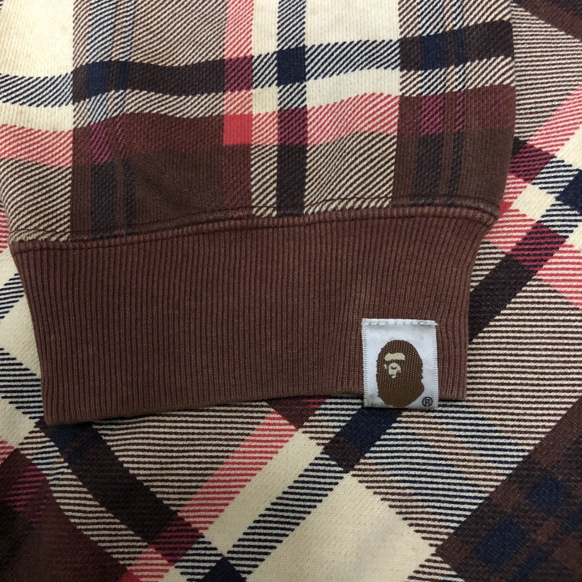 Bape Bape Burberry Check Full Zip Hoodie Size US L / EU 52-54 / 3 - 6 Thumbnail