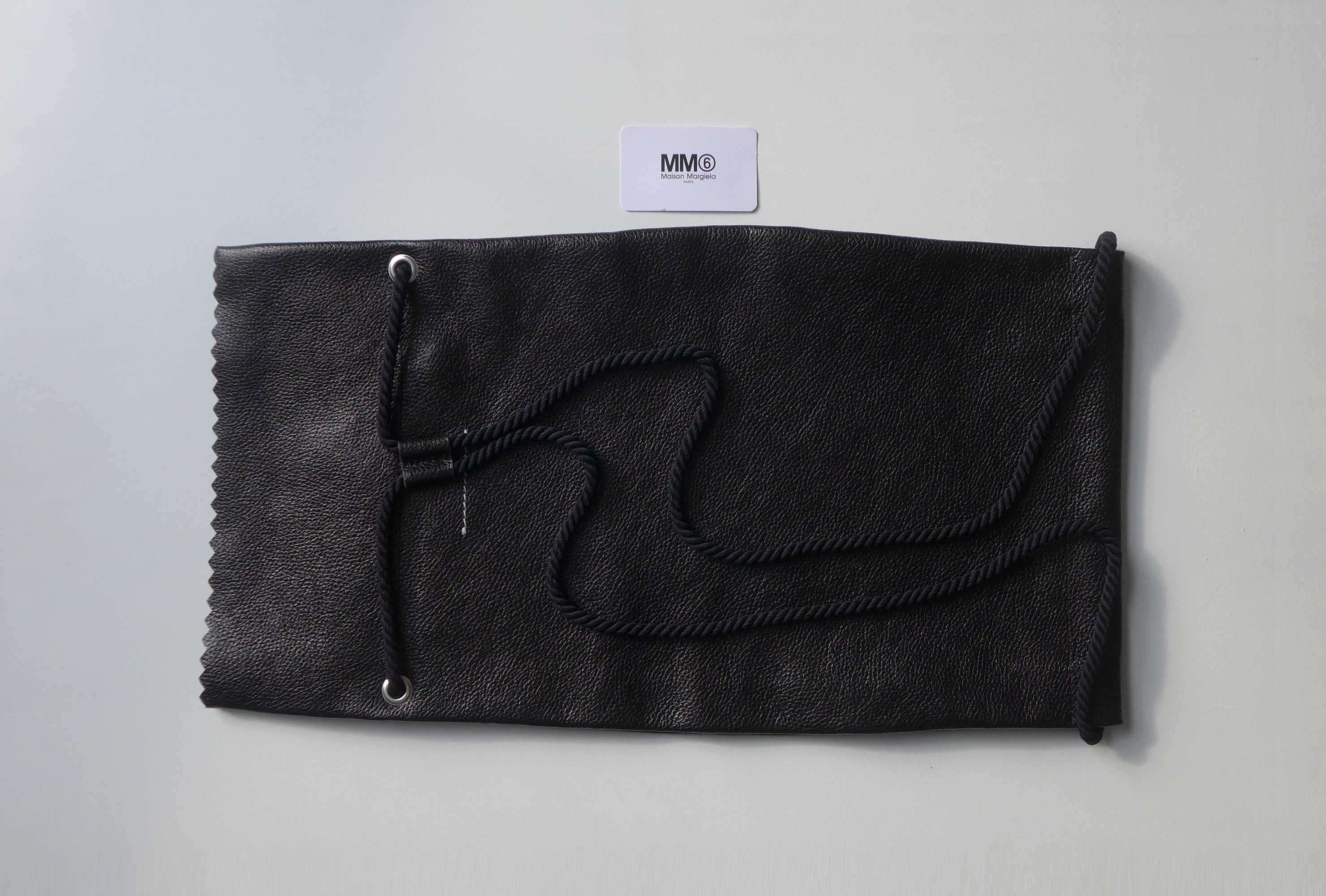 Maison Margiela Margiela MM6 Backpack - Textured Black Leather Size ONE SIZE - 7 Thumbnail