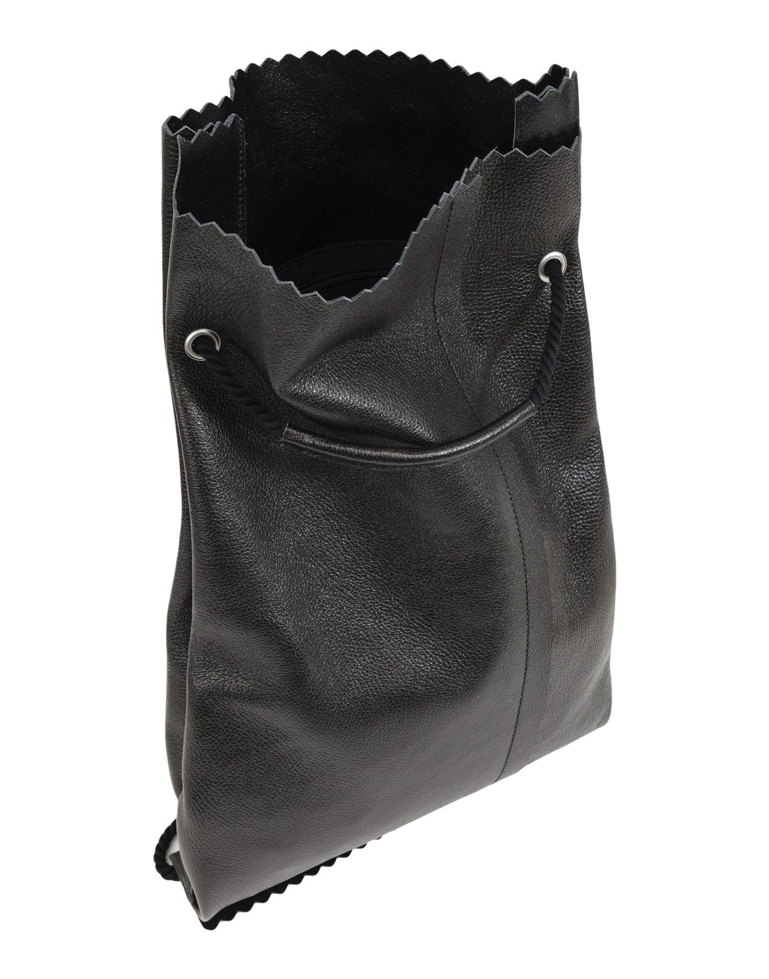 Maison Margiela Margiela MM6 Backpack - Textured Black Leather Size ONE SIZE - 6 Thumbnail