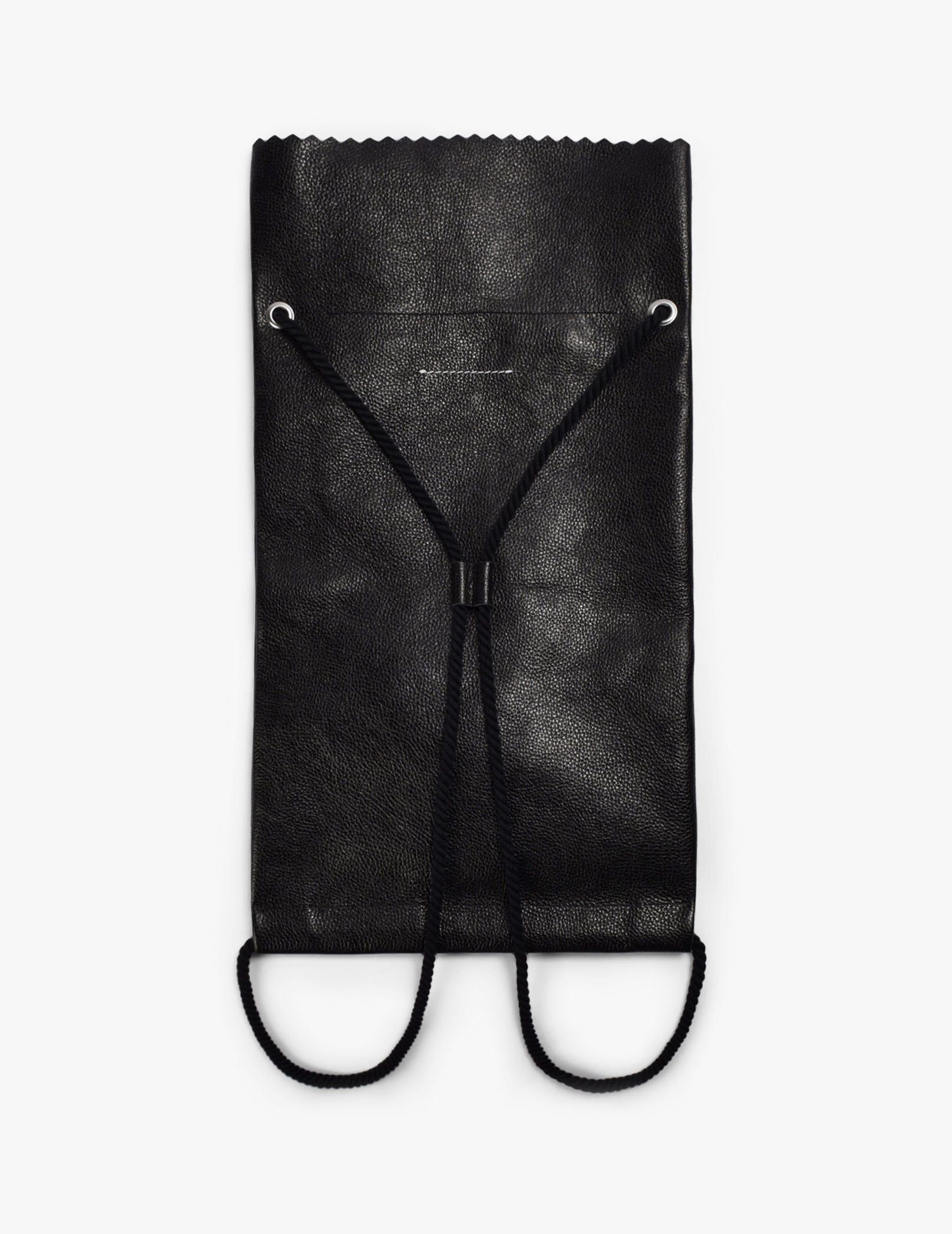 Maison Margiela Margiela MM6 Backpack - Textured Black Leather Size ONE SIZE - 1 Thumbnail