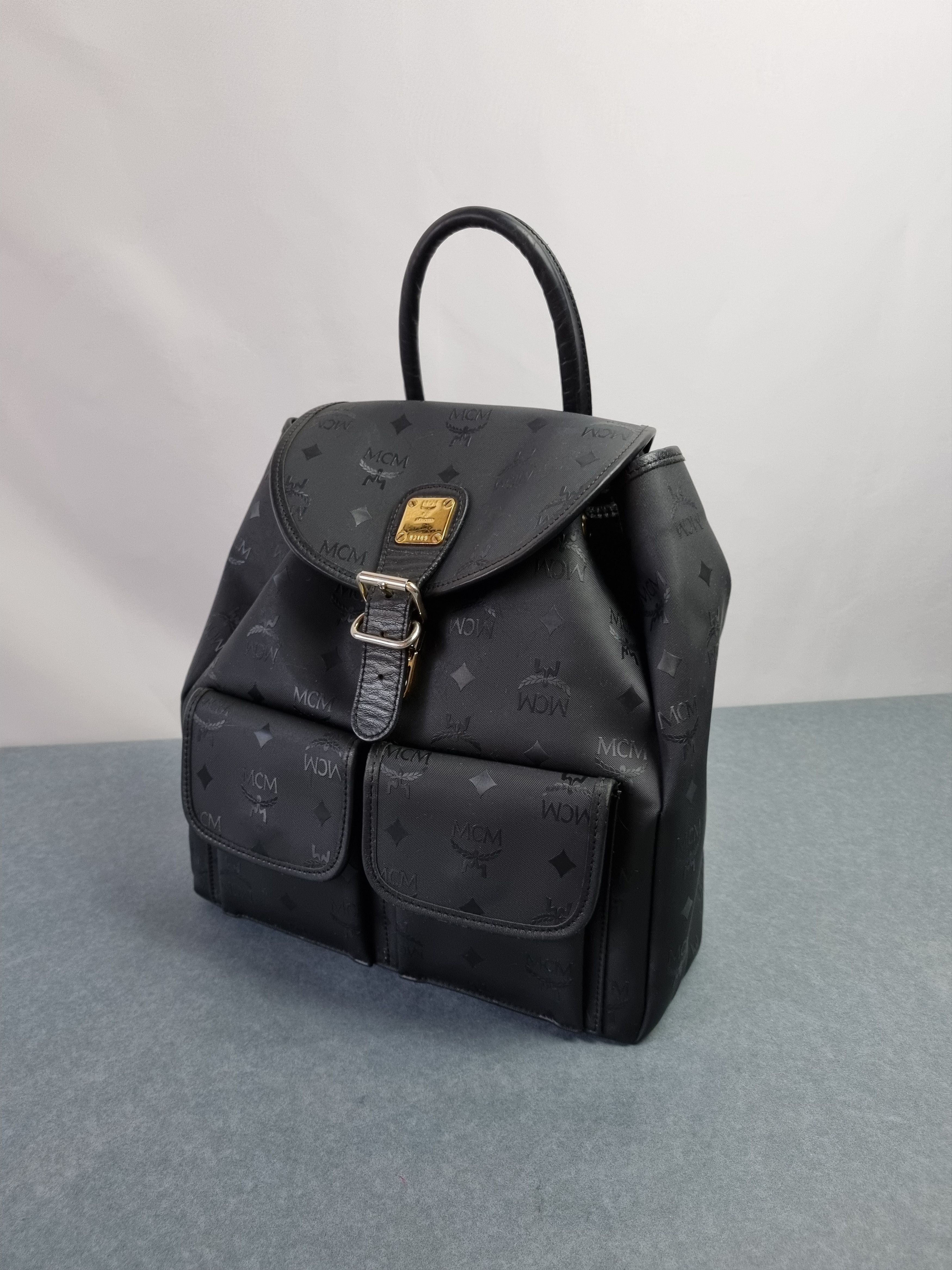 MCM 90s MCM Mini Monogram Rubber Pvc Backpack Vintage Size ONE SIZE - 1 Thumbnail