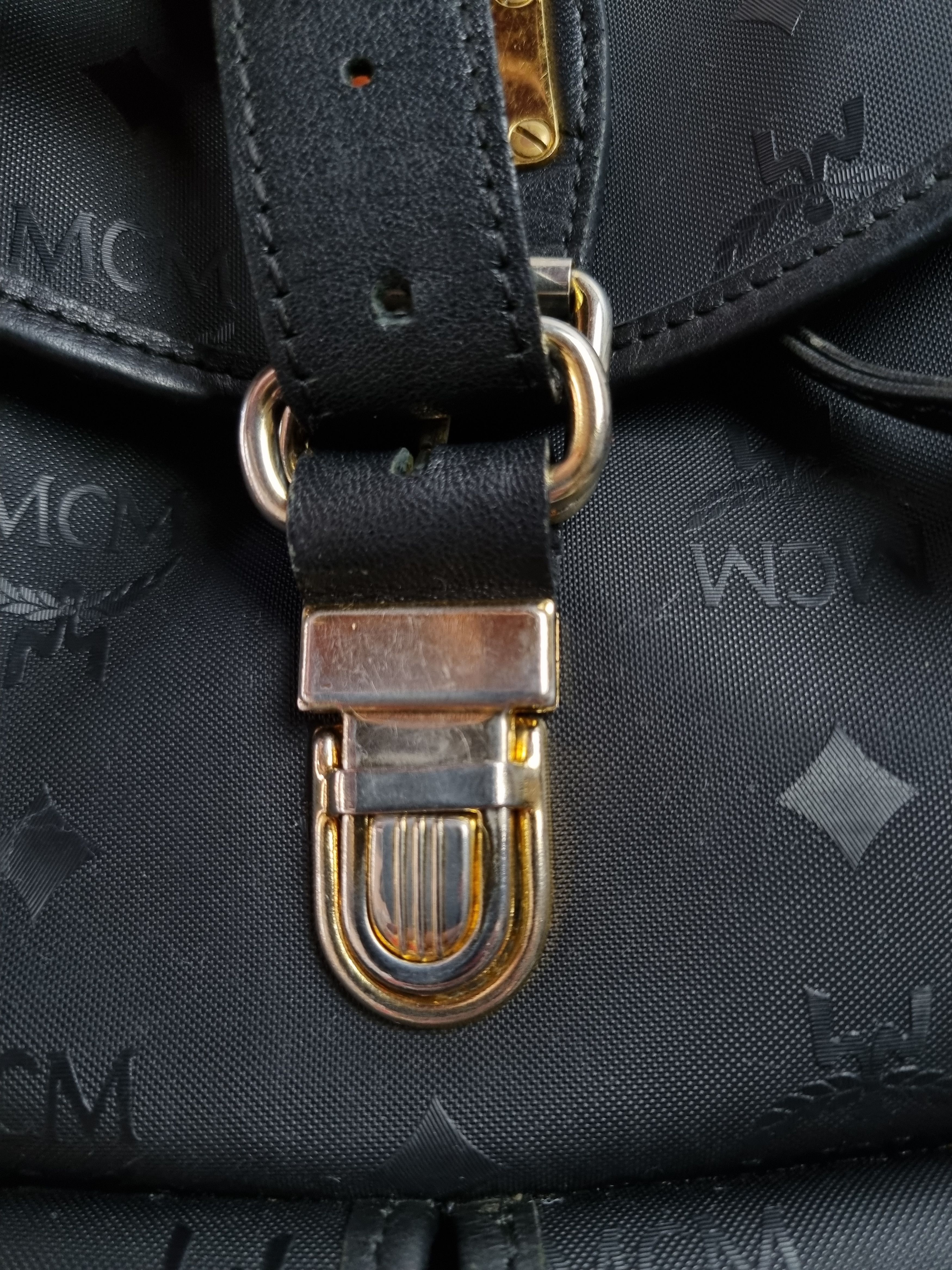 MCM 90s MCM Mini Monogram Rubber Pvc Backpack Vintage Size ONE SIZE - 15 Thumbnail