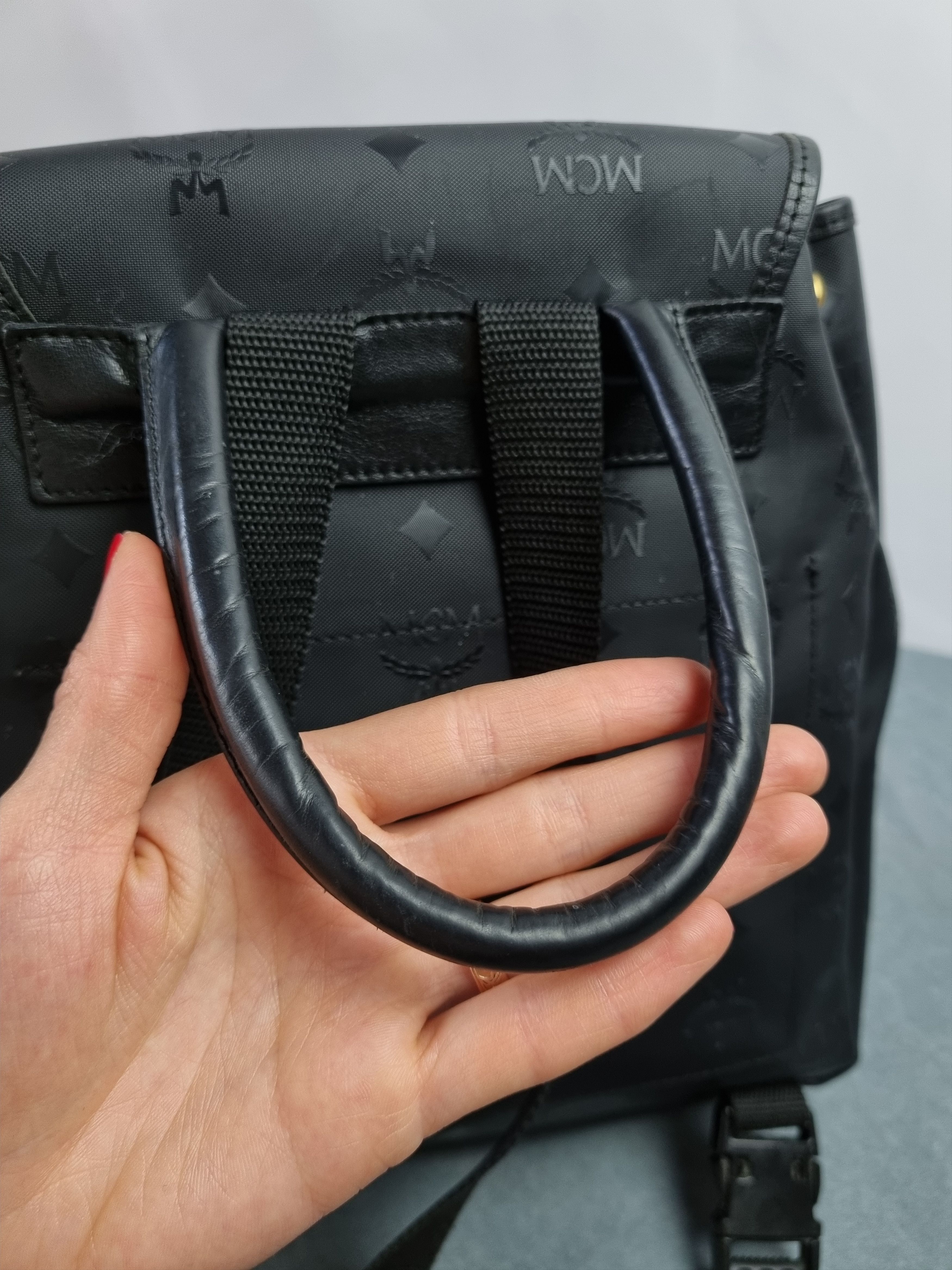 MCM 90s MCM Mini Monogram Rubber Pvc Backpack Vintage Size ONE SIZE - 20 Thumbnail