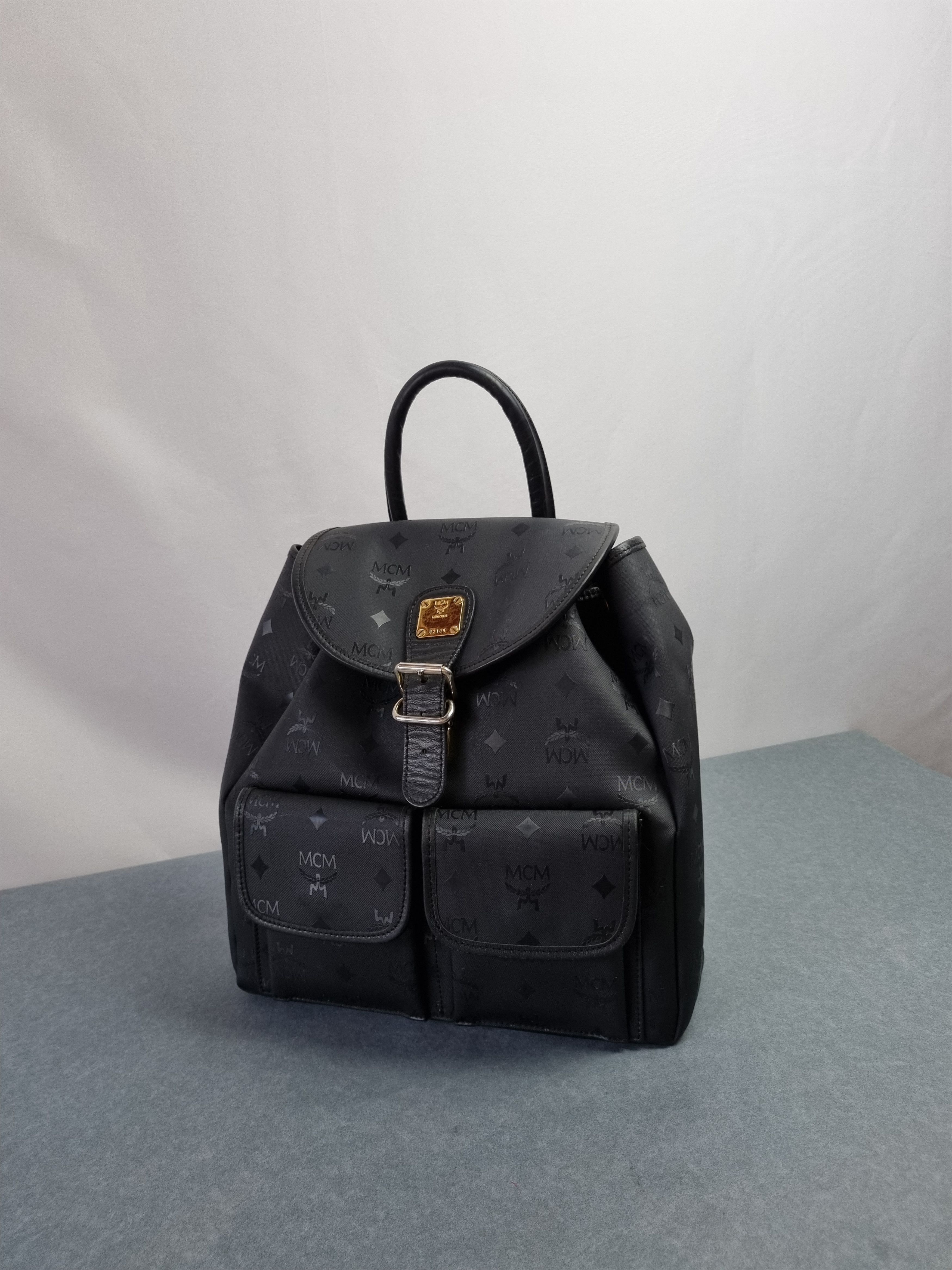MCM 90s MCM Mini Monogram Rubber Pvc Backpack Vintage Size ONE SIZE - 2 Thumbnail