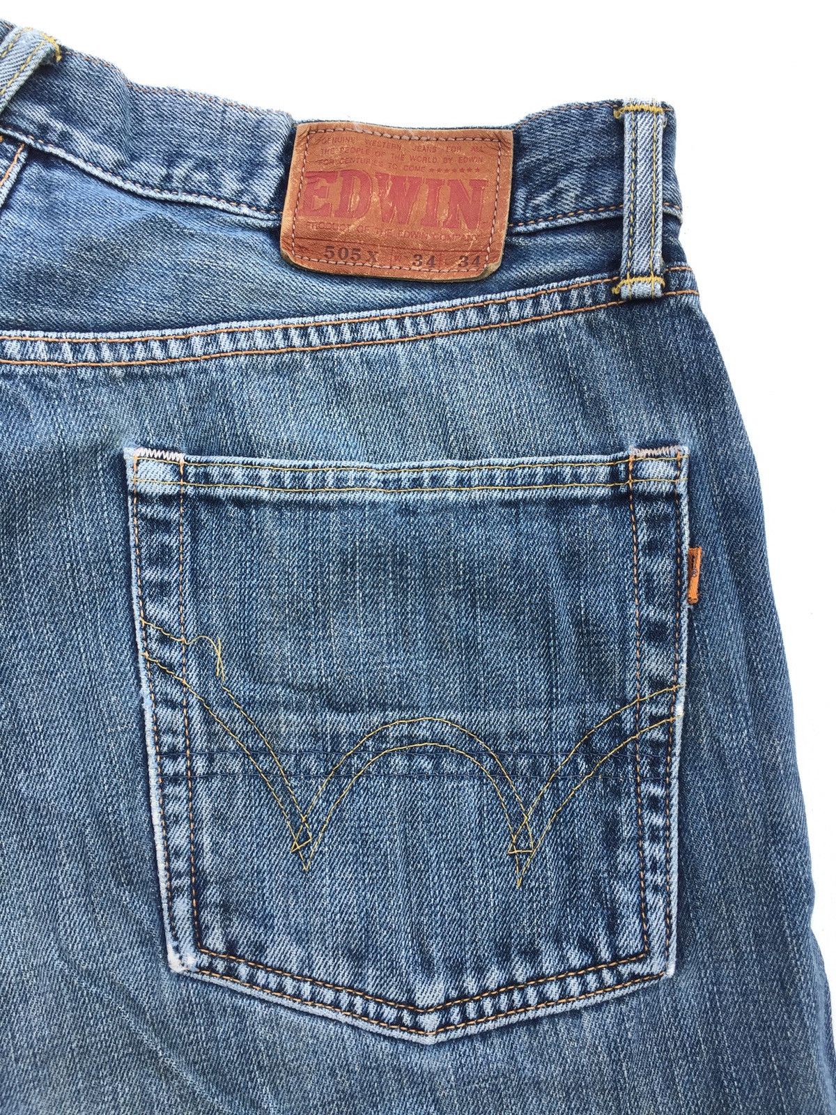 Edwin × Japanese Brand Japan Edwin 505X Selvedge Washed Blue Grunge Size US 34 / EU 50 - 4 Thumbnail