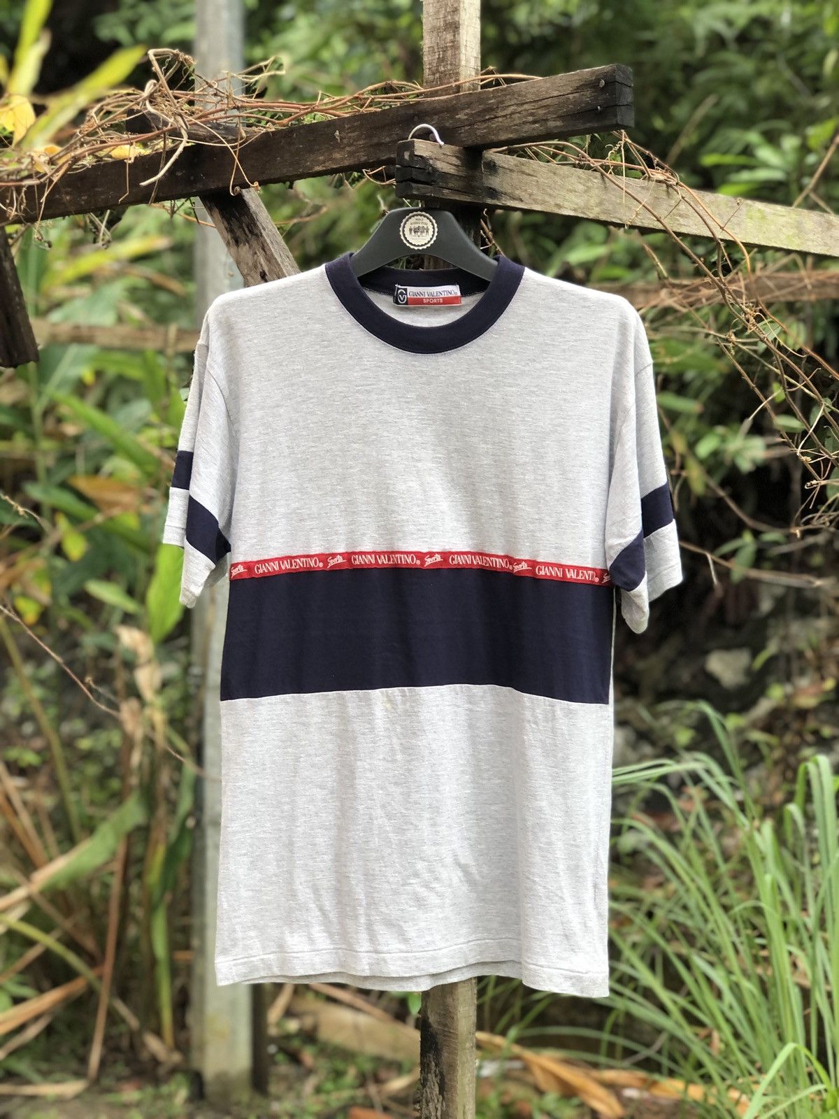 image of Vintage Gianni Valentino Single Stitch Tee, Men's (Size Small)