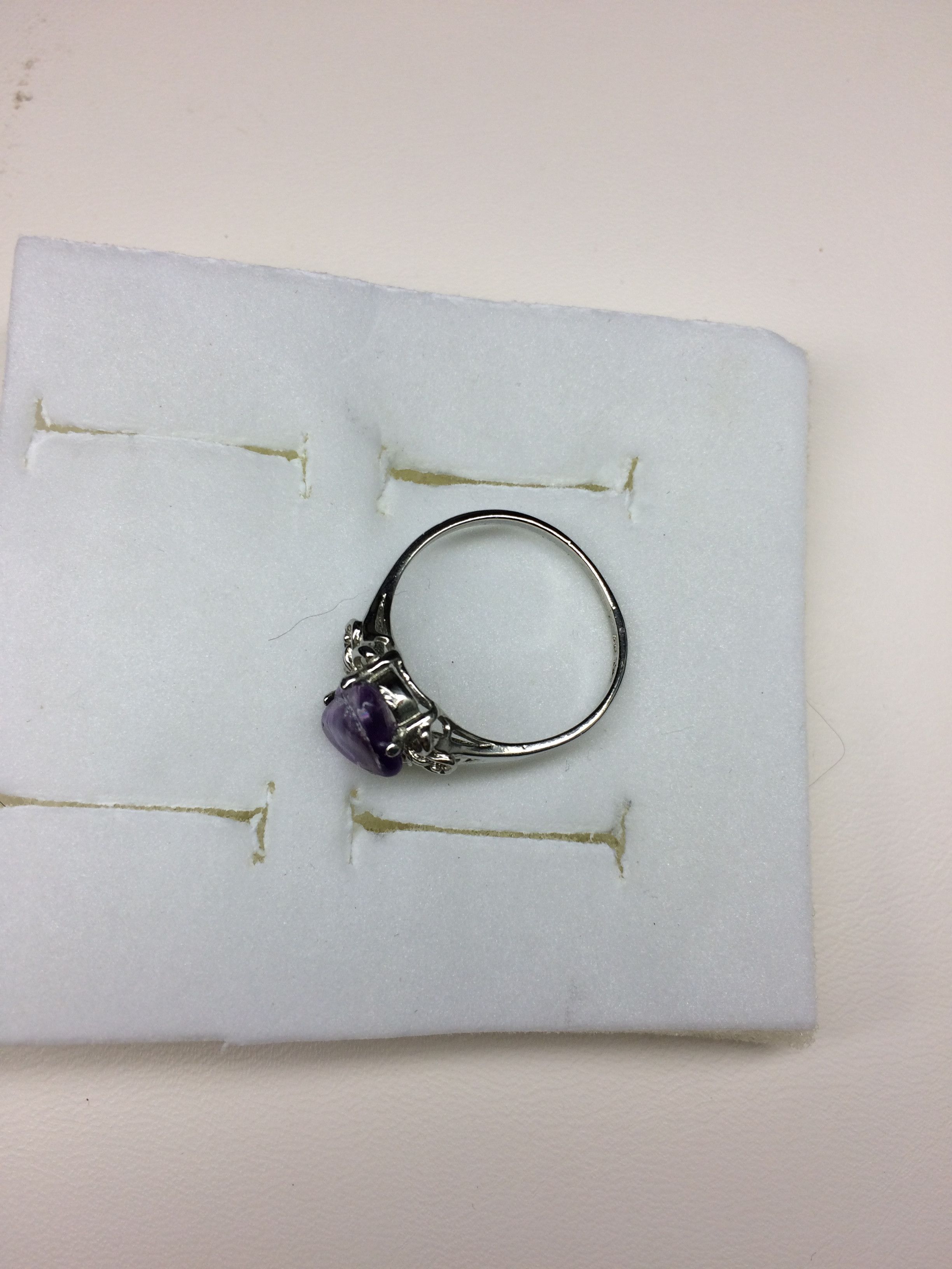 Handmade Amethyst stone ring - Size 7.75 Size ONE SIZE - 2 Thumbnail