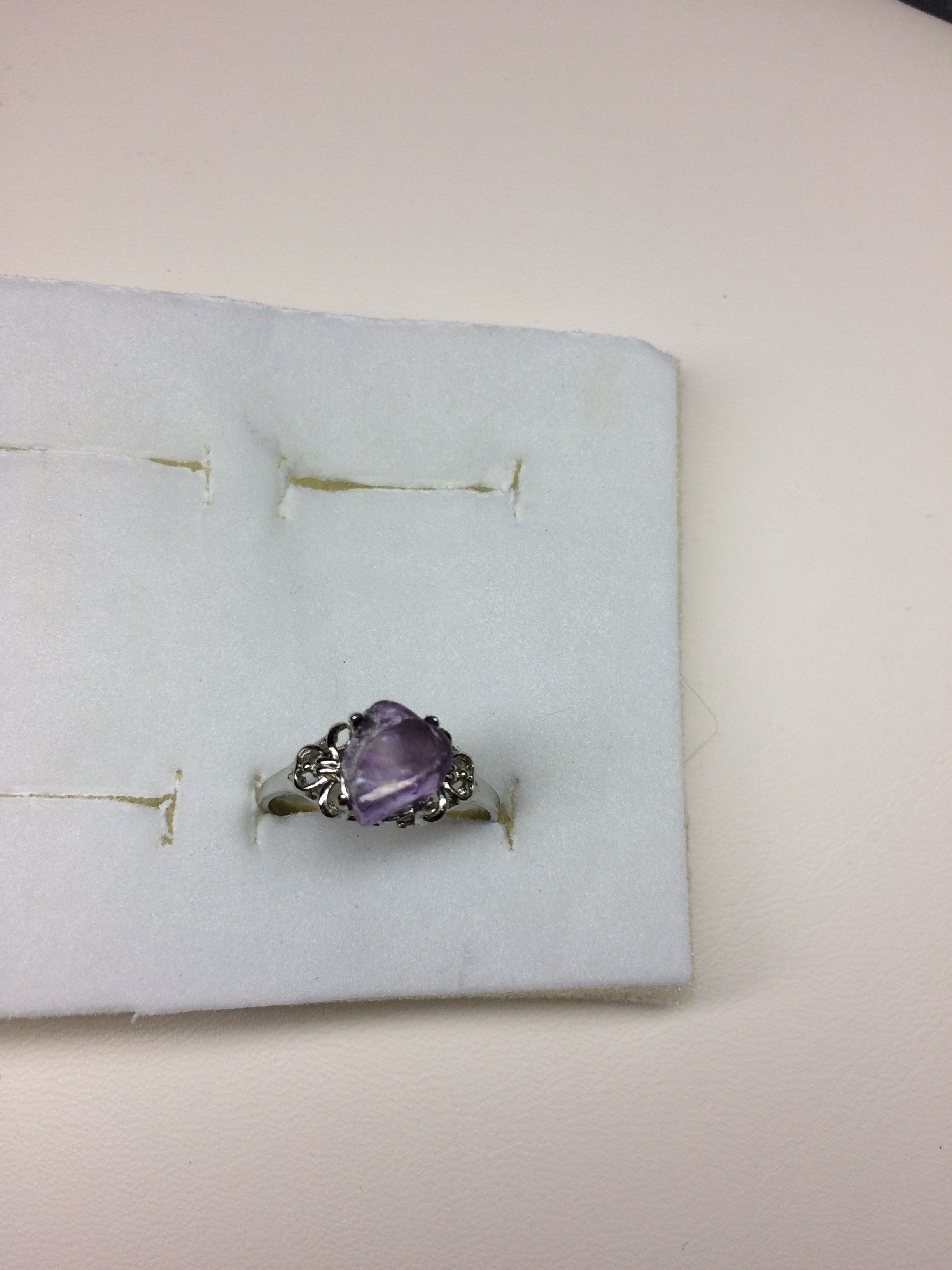 Handmade Amethyst stone ring - Size 7.75 Size ONE SIZE - 1 Thumbnail
