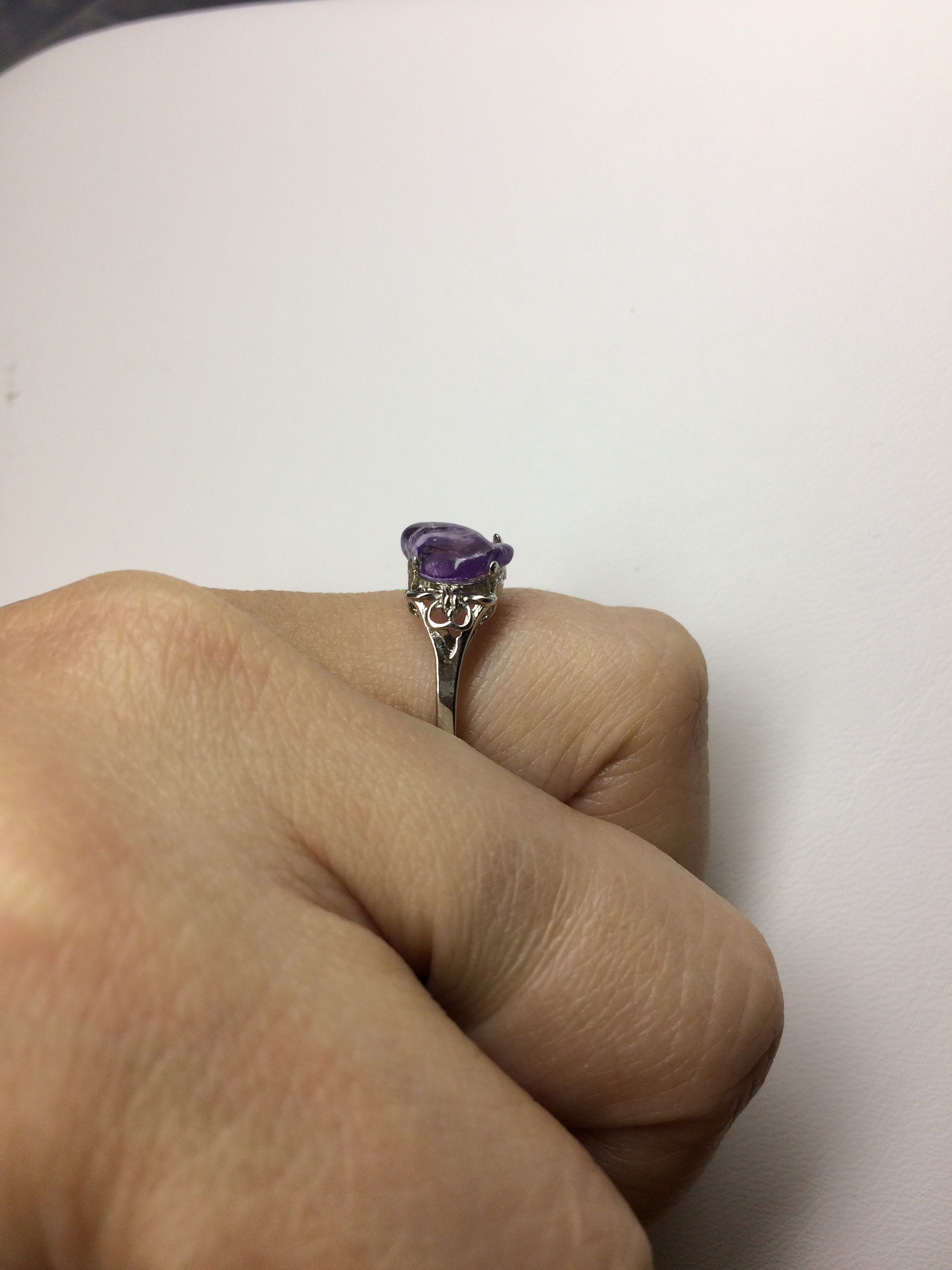 Handmade Amethyst stone ring - Size 7.75 Size ONE SIZE - 4 Thumbnail