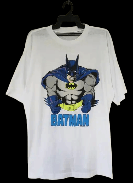 image of 1989 Vintage Batman T in White, Men's (Size XL)