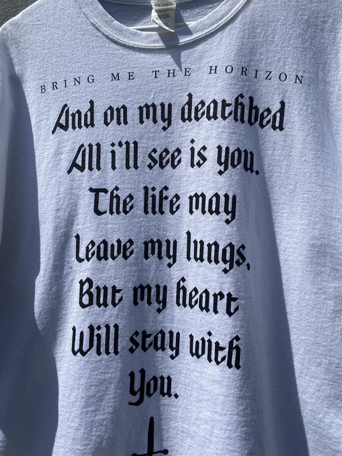 Band Tees Vintage BRING ME THE HORIZON 'Deathbeds’ T Shirt Quote Size US XL / EU 56 / 4 - 3 Thumbnail