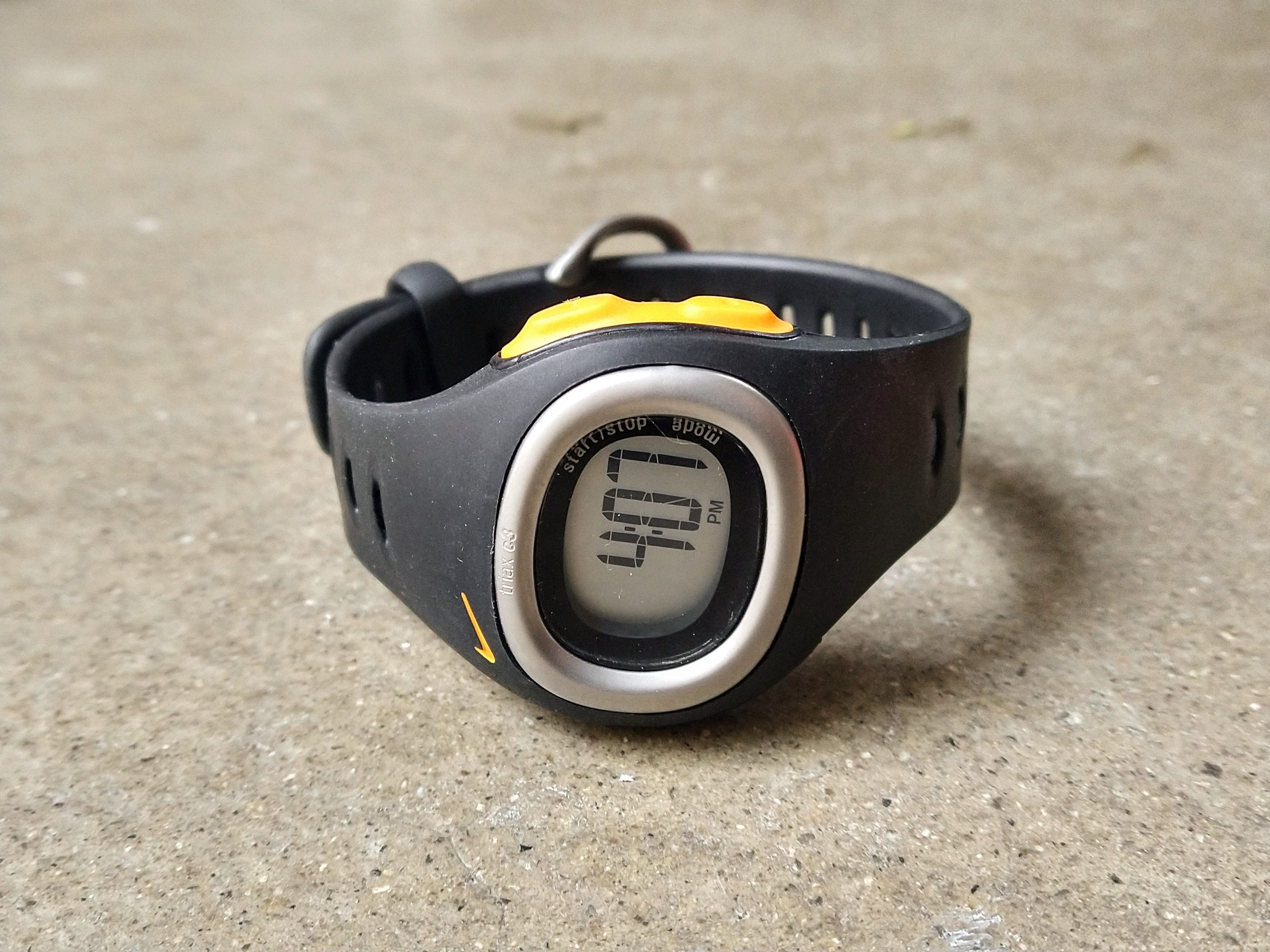 image of Nike Triax C3 Sports Watch Black Yellow Rubber Digital Y2K in Black/Yellow, Men's