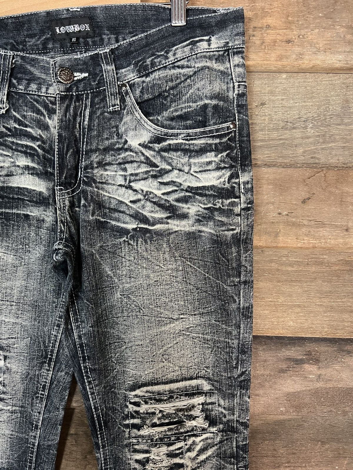 LOWBOX LOWBOX PUNK DISTRESSED DENIM SKINY VINTAGE JAPANESE BRANDED Size US 31 - 8 Thumbnail