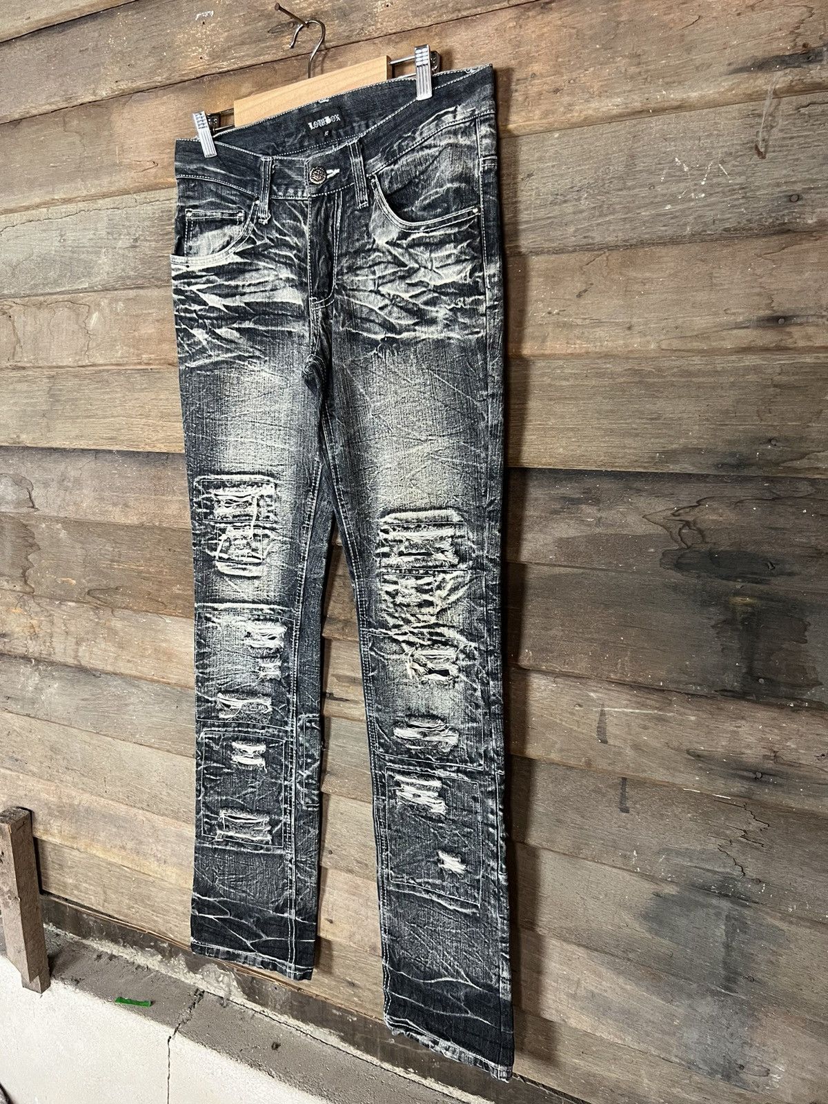 LOWBOX LOWBOX PUNK DISTRESSED DENIM SKINY VINTAGE JAPANESE BRANDED Size US 31 - 6 Thumbnail