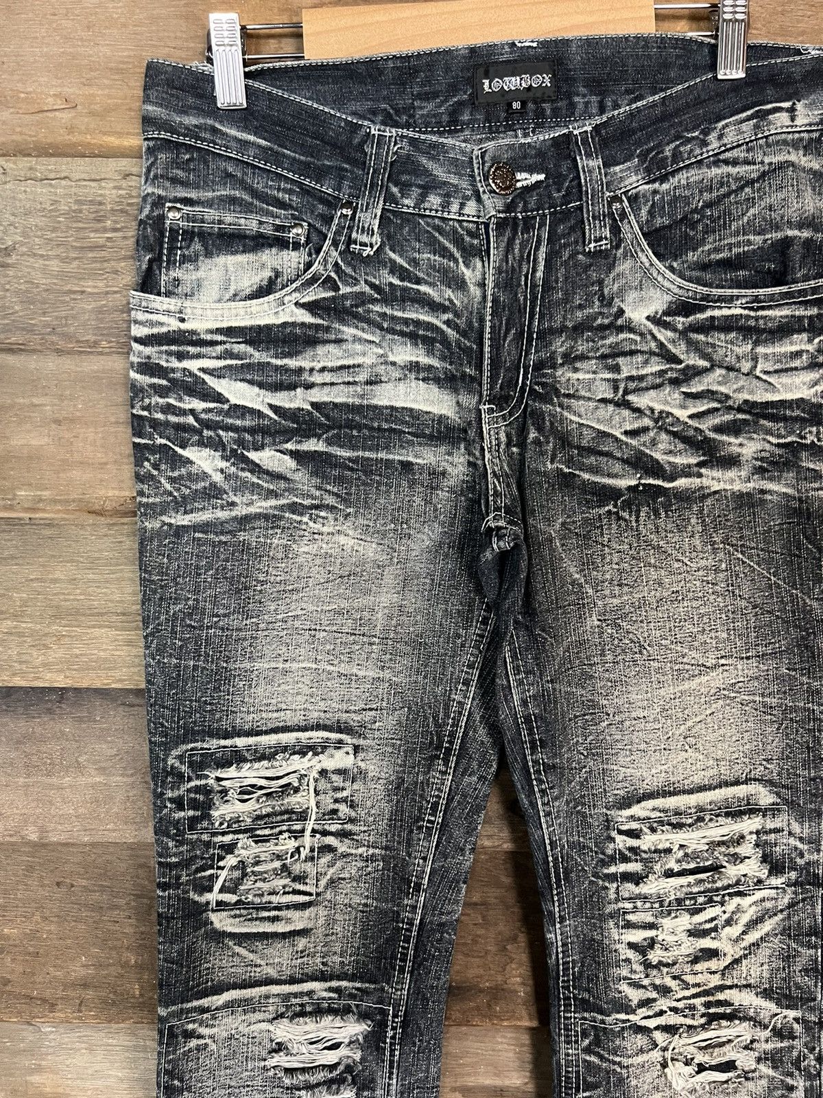 LOWBOX LOWBOX PUNK DISTRESSED DENIM SKINY VINTAGE JAPANESE BRANDED Size US 31 - 7 Thumbnail