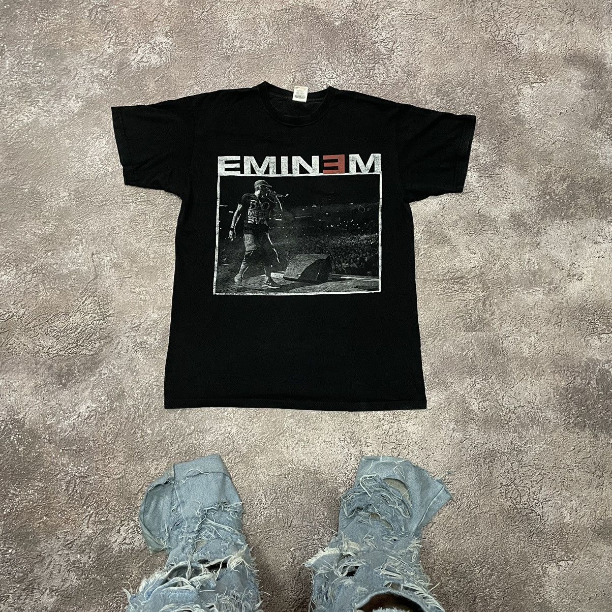 Vintage Vintage 90s Eminem Band Tee Sun Faded Graphic Grunge Baggy L Size US L / EU 52-54 / 3 - 1 Thumbnail