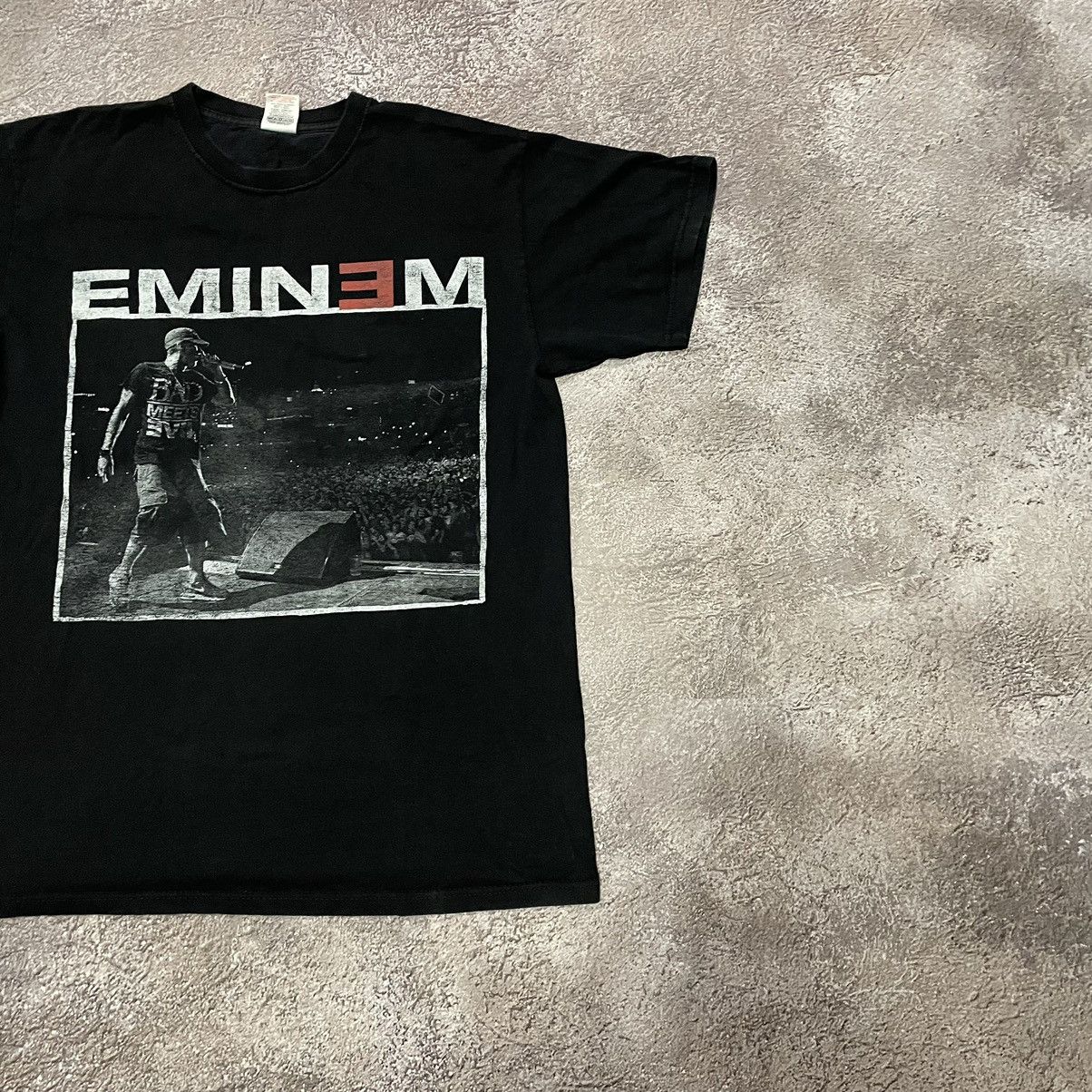 Vintage Vintage 90s Eminem Band Tee Sun Faded Graphic Grunge Baggy L Size US L / EU 52-54 / 3 - 4 Thumbnail