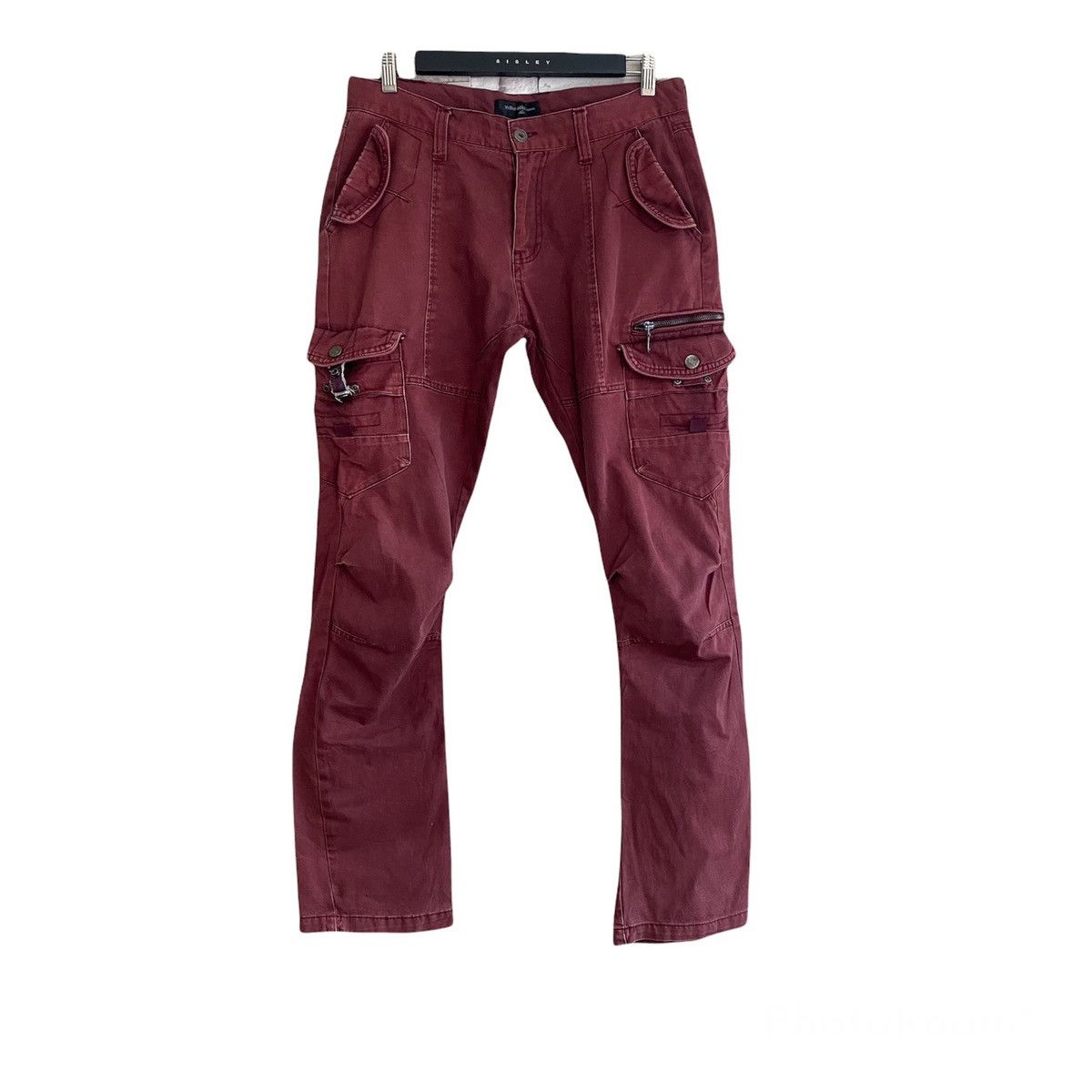 image of In The Attic Cargo Pants Multipocket in Maroon, Men's (Size 33)