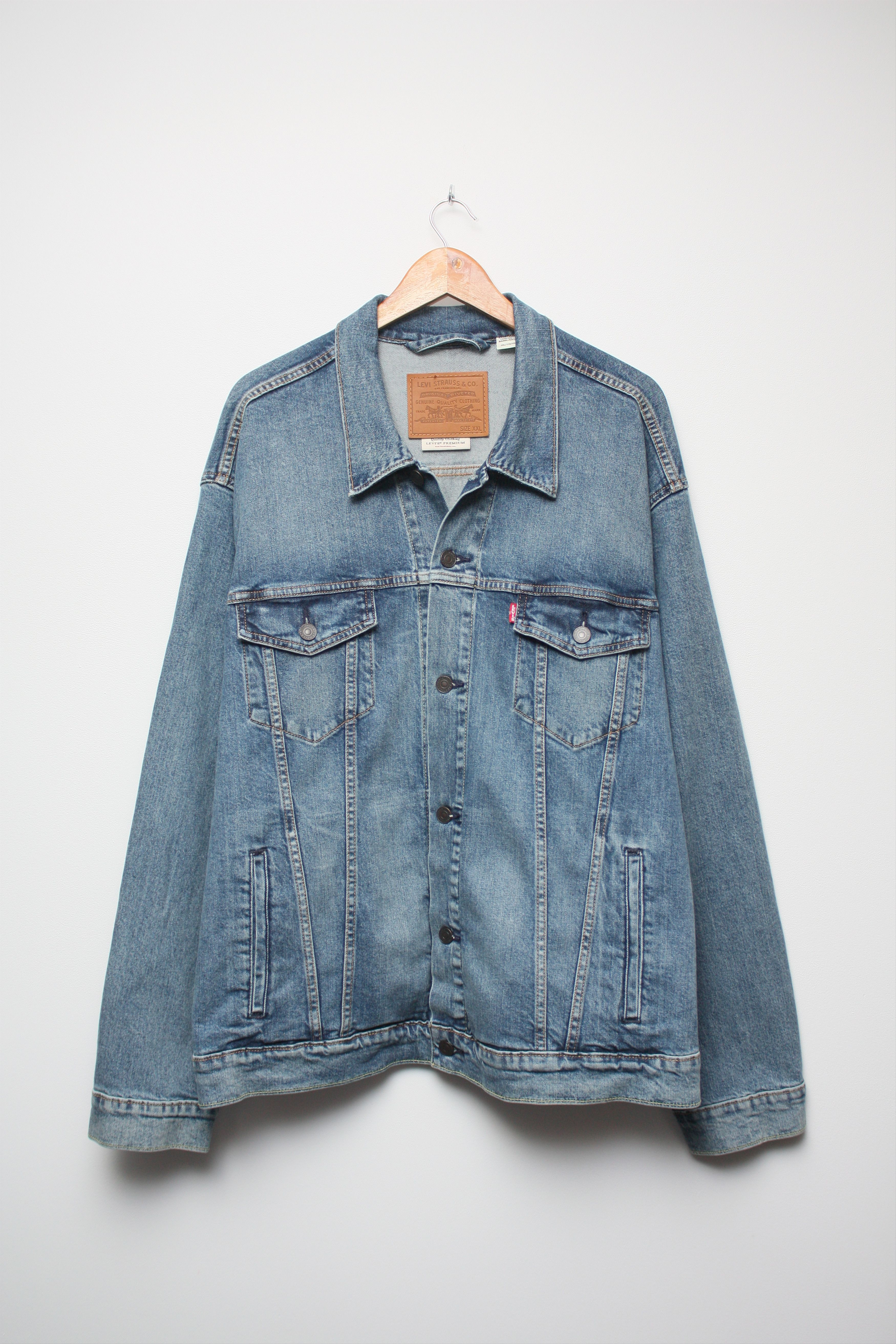 Levi's Levi's Big E Denim Track Top Jacket Size US XXL / EU 58 / 5 - 1 Thumbnail