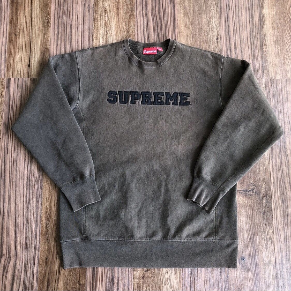 Supreme Supreme Big S Sunfaded Crewneck Sweatshirt Size US XL / EU 56 / 4 - 8 Thumbnail