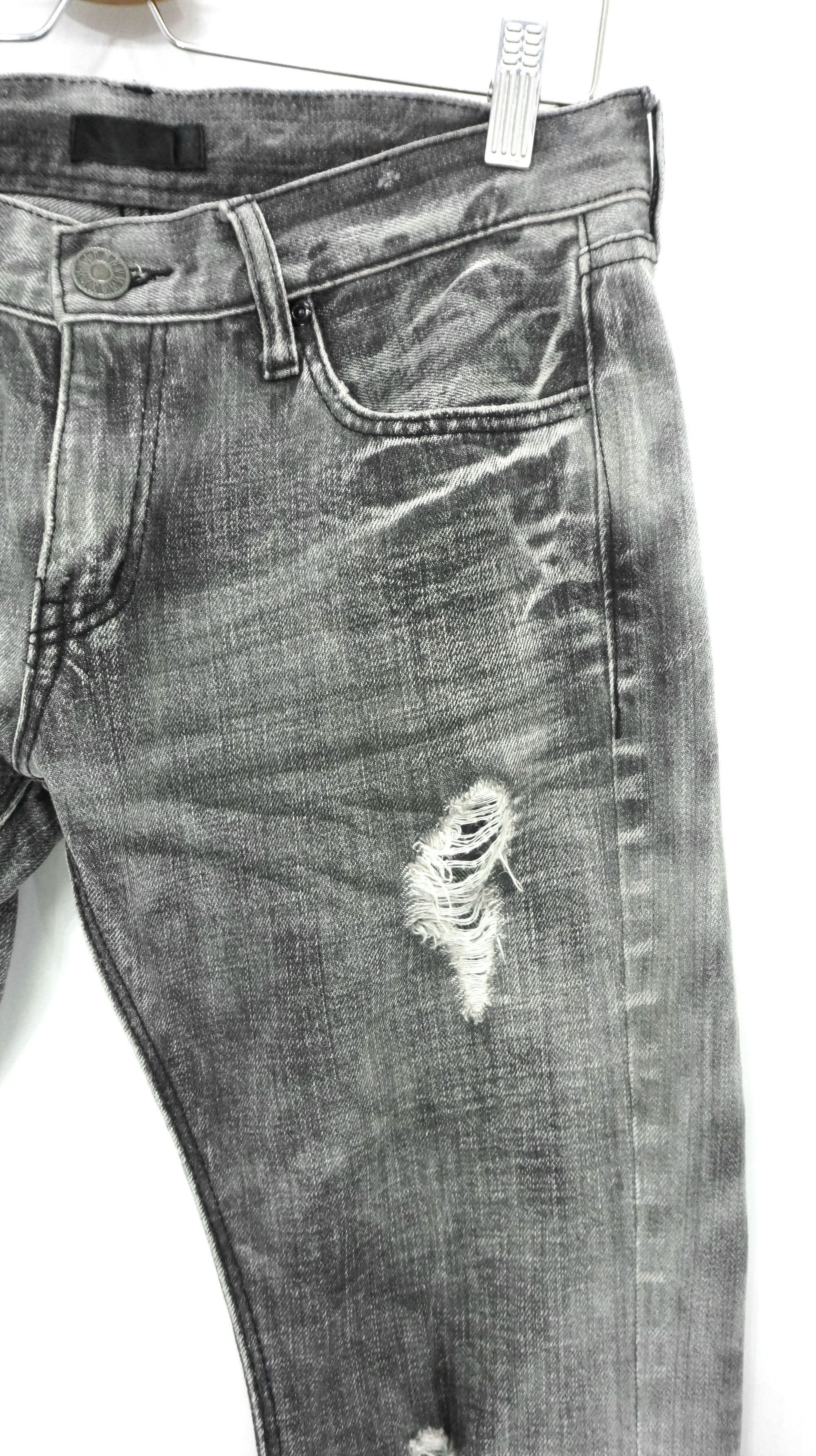 Japanese Brand VTG FLARE 🔥 BLACK BACCARA Distressed Smoke Acid Wash Jeans Size US 28 / EU 44 - 6 Thumbnail
