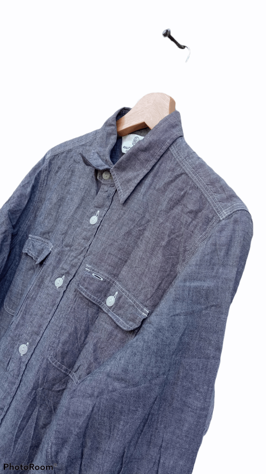 BEAUTY&YOUTH × Japanese Brand × United Arrows 🔥🔥Beauty & Youth x United Arrows Chambray Shirt Size US S / EU 44-46 / 1 - 9 Thumbnail
