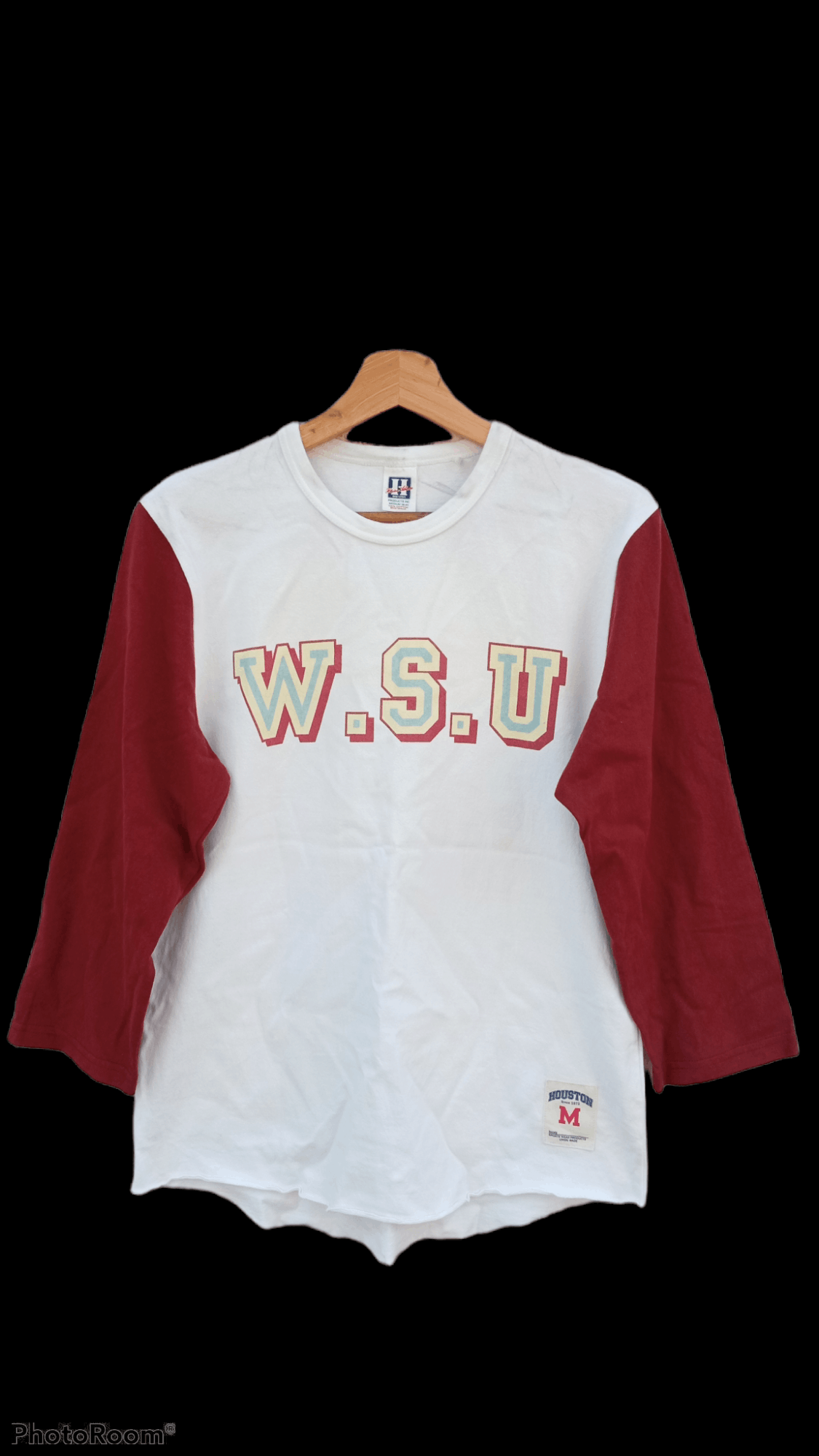 Japanese Brand × Vintage 🔥🔥Houston W.S.U 3Q Raglan T-Shirt Size US M / EU 48-50 / 2 - 1 Thumbnail