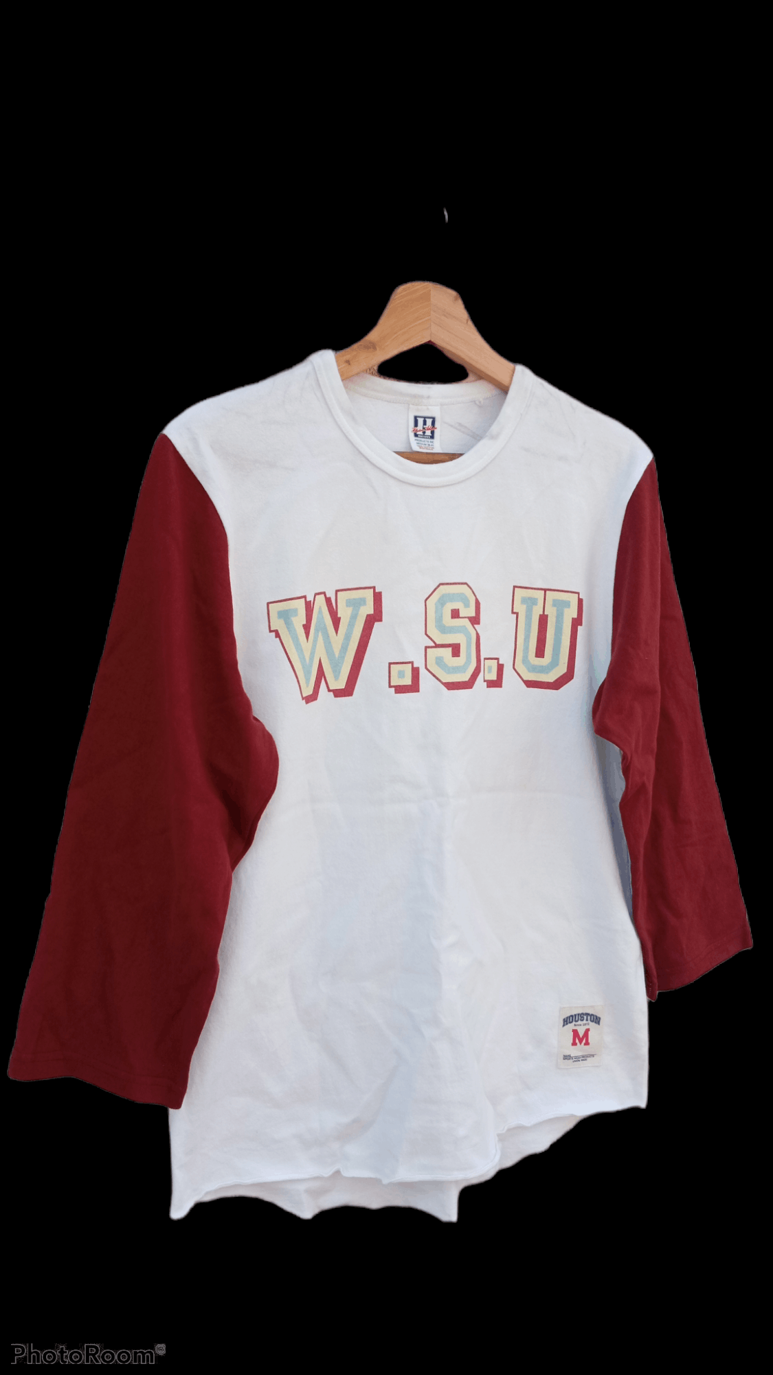 Japanese Brand × Vintage 🔥🔥Houston W.S.U 3Q Raglan T-Shirt Size US M / EU 48-50 / 2 - 2 Thumbnail