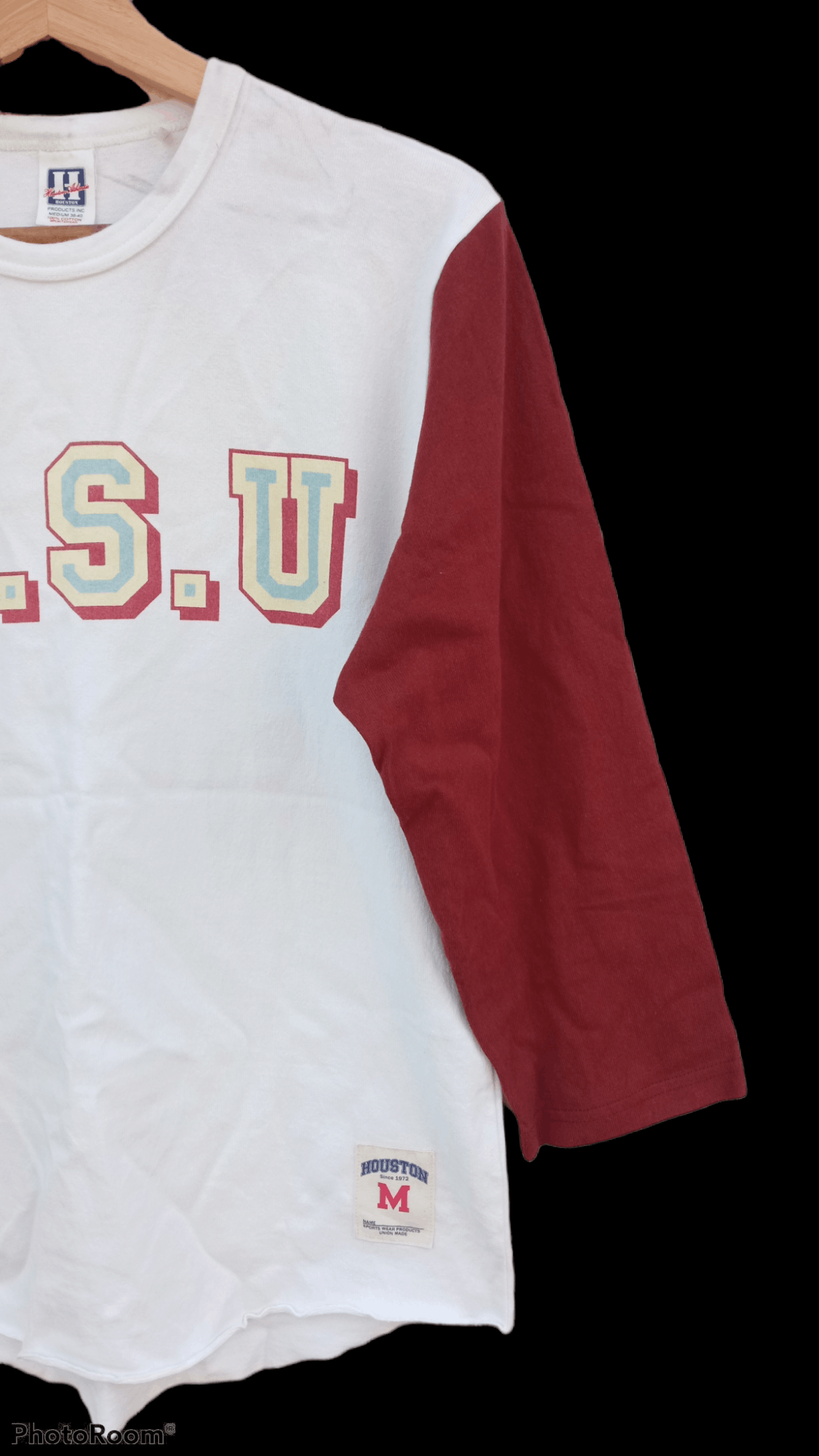 Japanese Brand × Vintage 🔥🔥Houston W.S.U 3Q Raglan T-Shirt Size US M / EU 48-50 / 2 - 5 Thumbnail