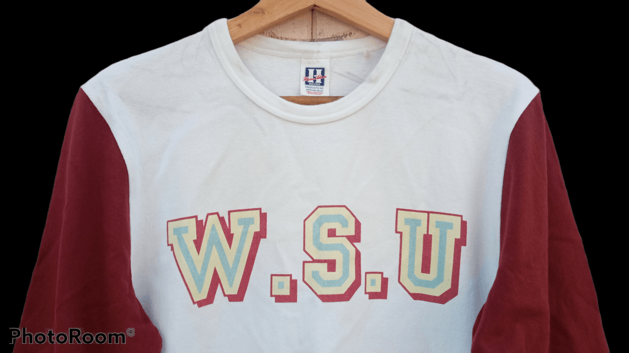 Japanese Brand × Vintage 🔥🔥Houston W.S.U 3Q Raglan T-Shirt Size US M / EU 48-50 / 2 - 8 Thumbnail