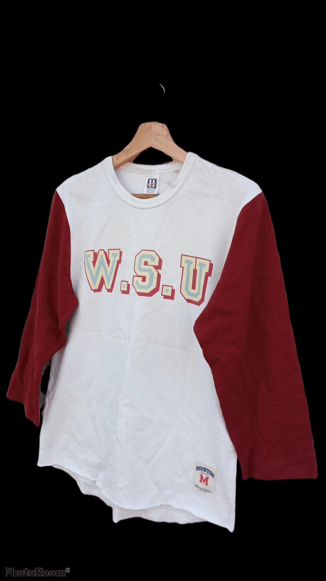 Japanese Brand × Vintage 🔥🔥Houston W.S.U 3Q Raglan T-Shirt Size US M / EU 48-50 / 2 - 3 Thumbnail