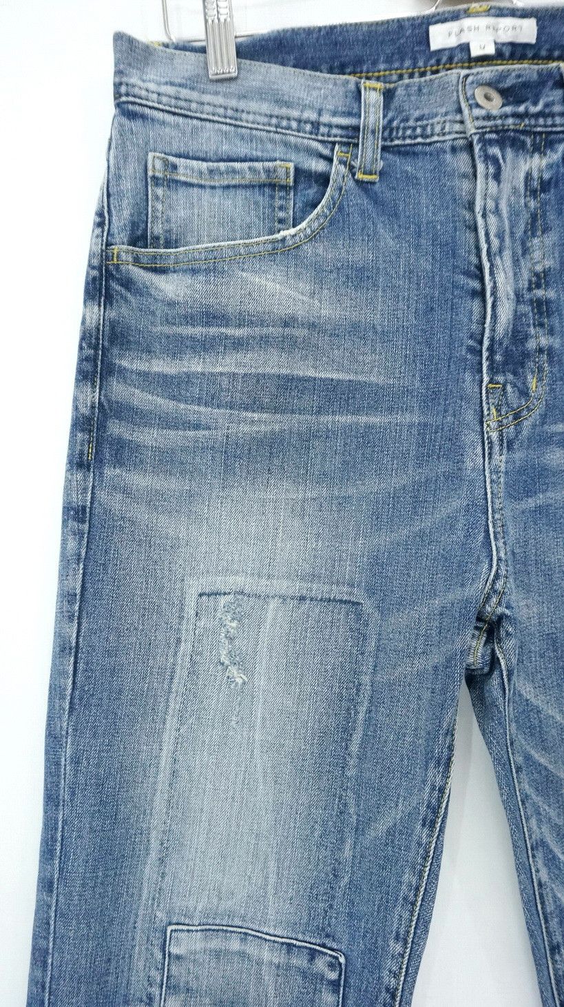 Japan FLASH REPORT Distressed Rip Patchwork Jeans