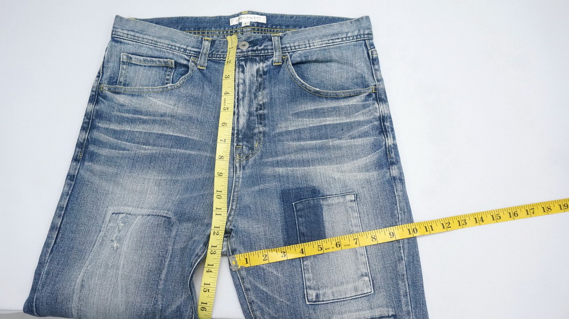 Japan FLASH REPORT Distressed Rip Patchwork Jeans