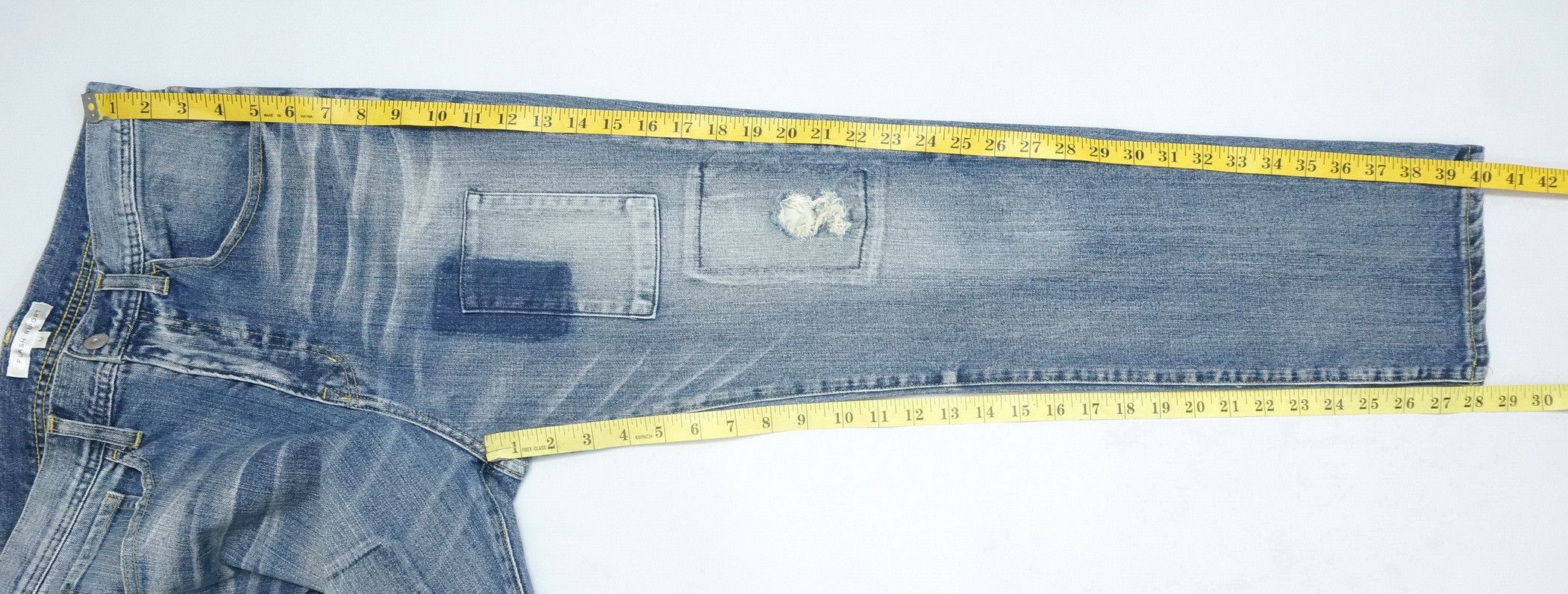 Japan FLASH REPORT Distressed Rip Patchwork Jeans
