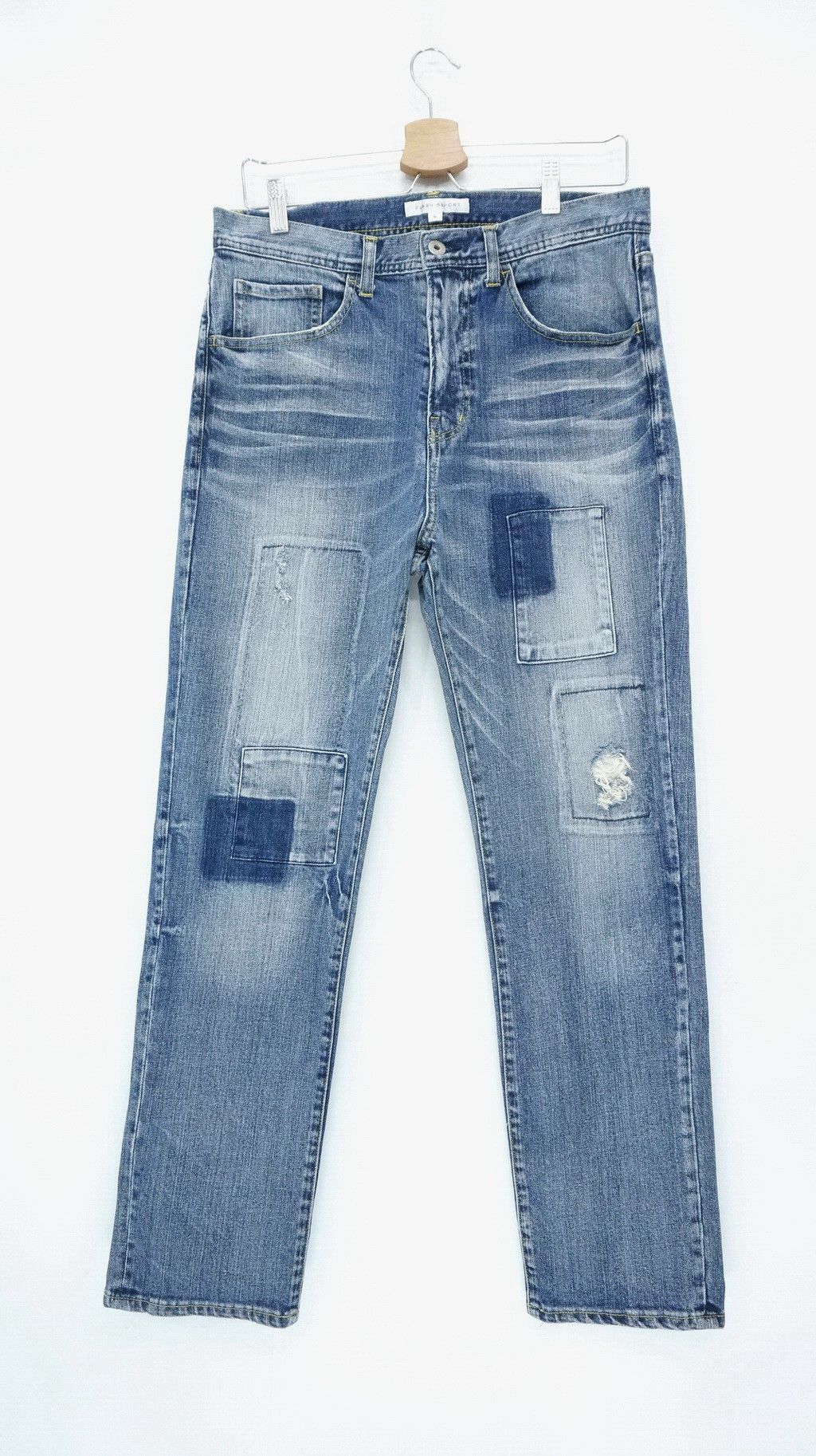Japan FLASH REPORT Distressed Rip Patchwork Jeans