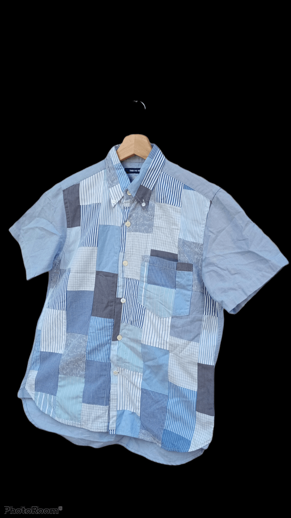 Japanese Brand × Vintage 🔥🔥Tabloid News Patchwork Shirt Size US S / EU 44-46 / 1 - 3 Thumbnail