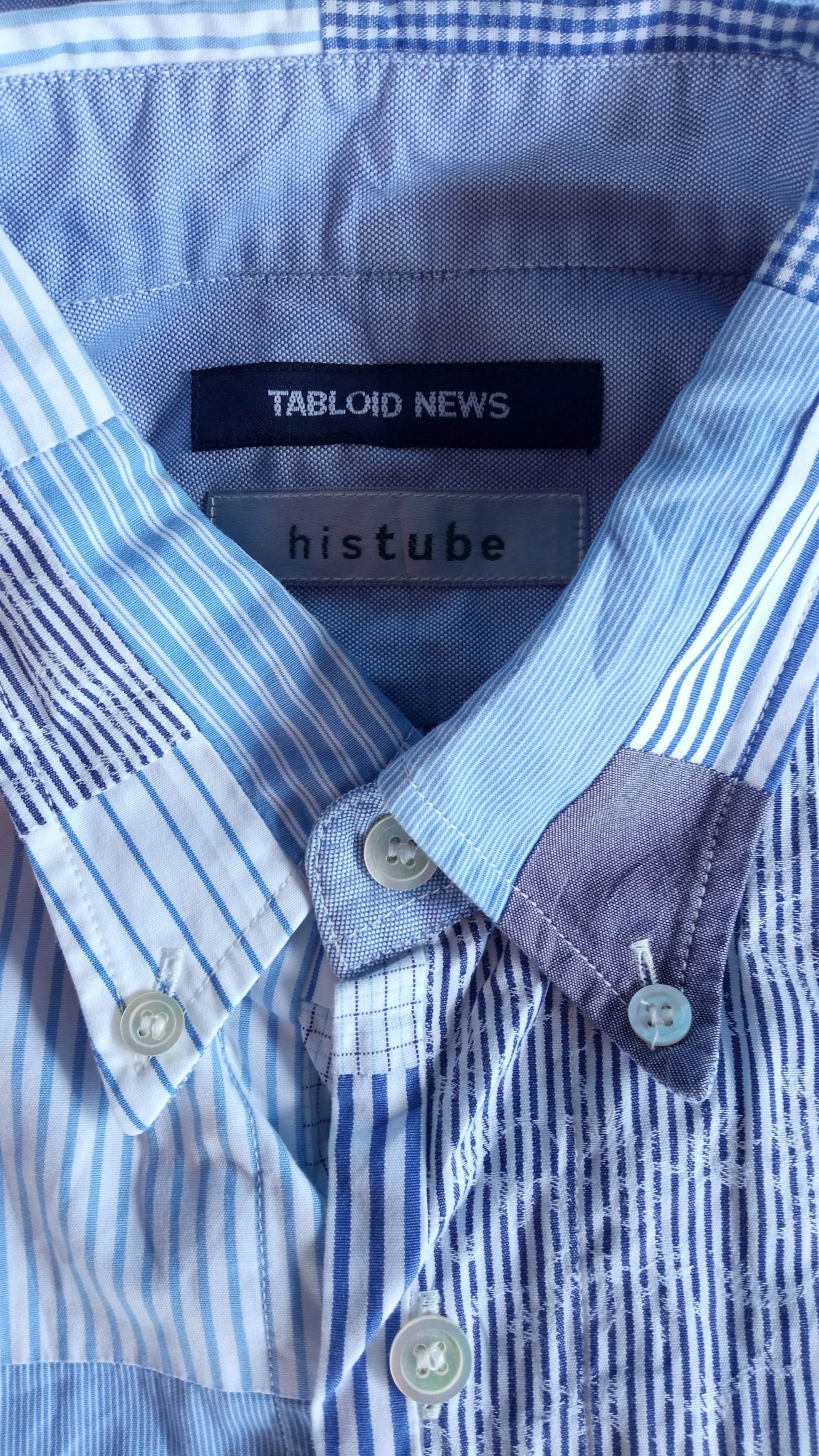 Japanese Brand × Vintage 🔥🔥Tabloid News Patchwork Shirt Size US S / EU 44-46 / 1 - 23 Thumbnail