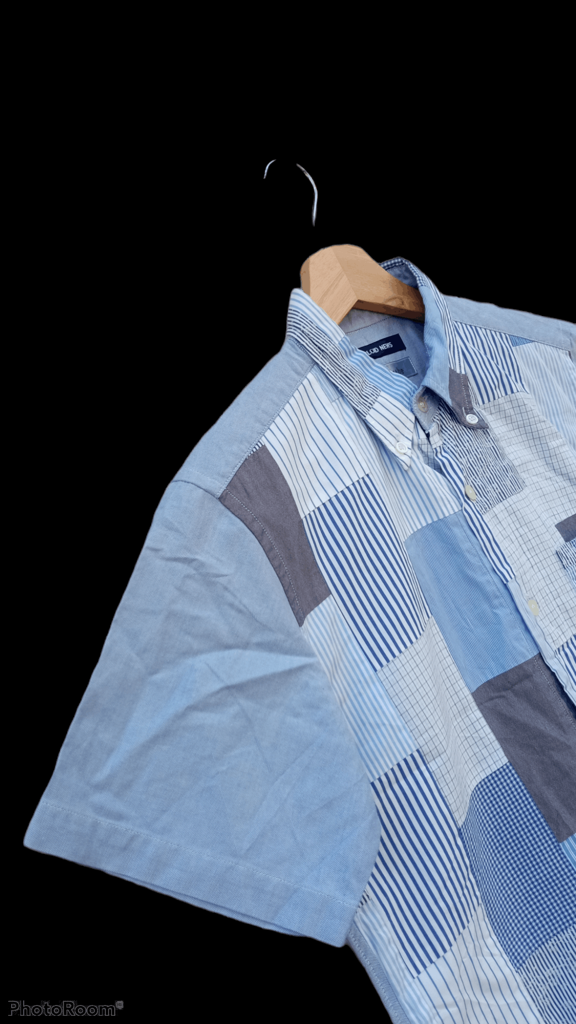 Japanese Brand × Vintage 🔥🔥Tabloid News Patchwork Shirt Size US S / EU 44-46 / 1 - 6 Thumbnail