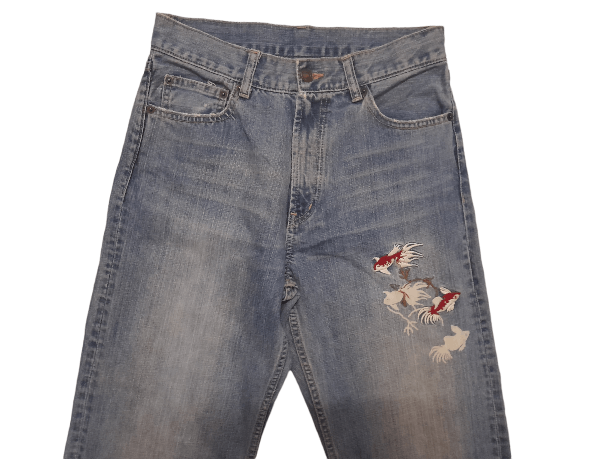 Japanese Brand Sukajan Denim Embroidered (E44) Size US 28 / EU 44 - 5 Thumbnail